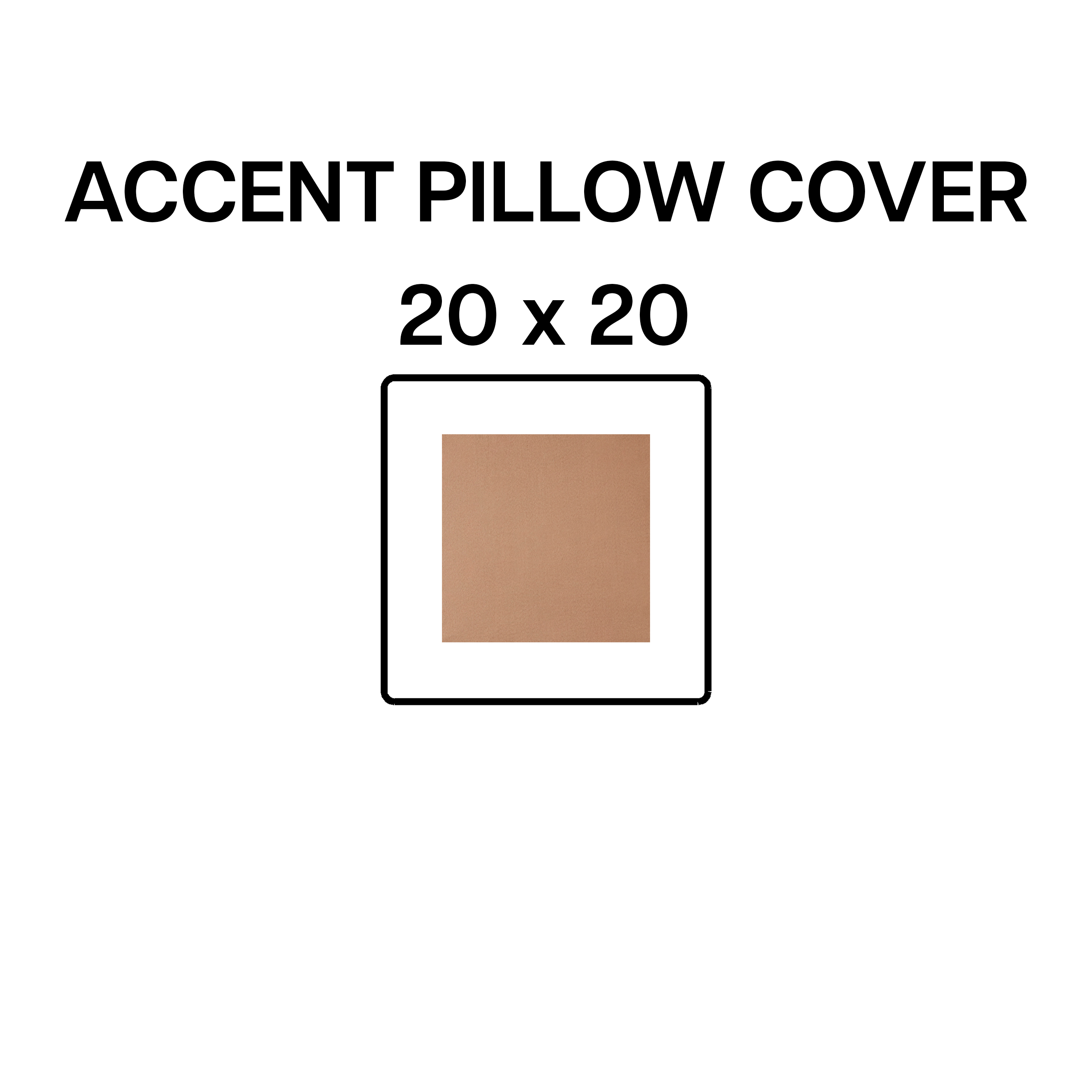 20x20 Inch Decorative Throw Pillow Cover - Coffee Brown Textured Design (BP 642) for Sofa, Bed & Home Decor