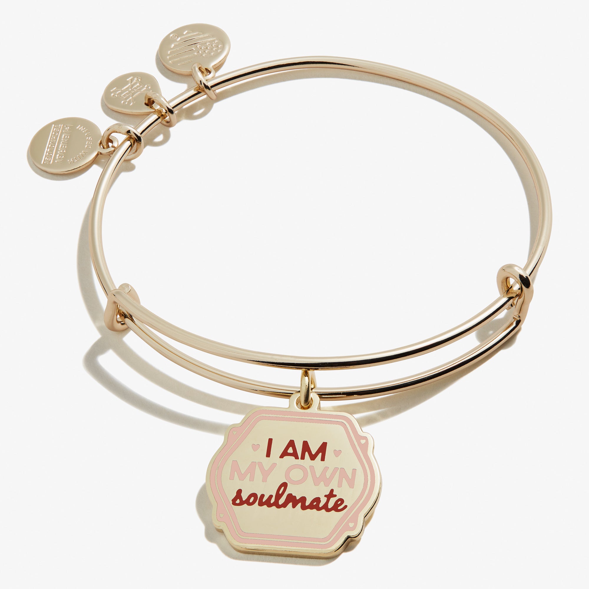 My Own Soulmate Charm Bangle - Sterling Silver Inspirational Jewelry for Women - Perfect for Self-Love Gifts & Daily Wear