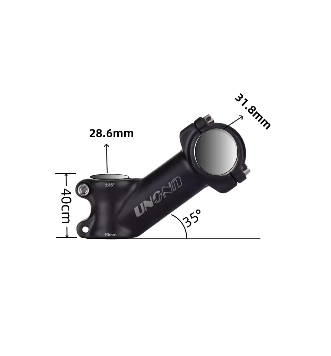 **31.8mm 110mm Bike Stem, ±35 Degree Adjustable Aluminum Alloy MTB Stem for Mountain, Road, BMX, Track Bikes - Lightweight & Durable for Commuting, Racing & Off-Road Adventures**
