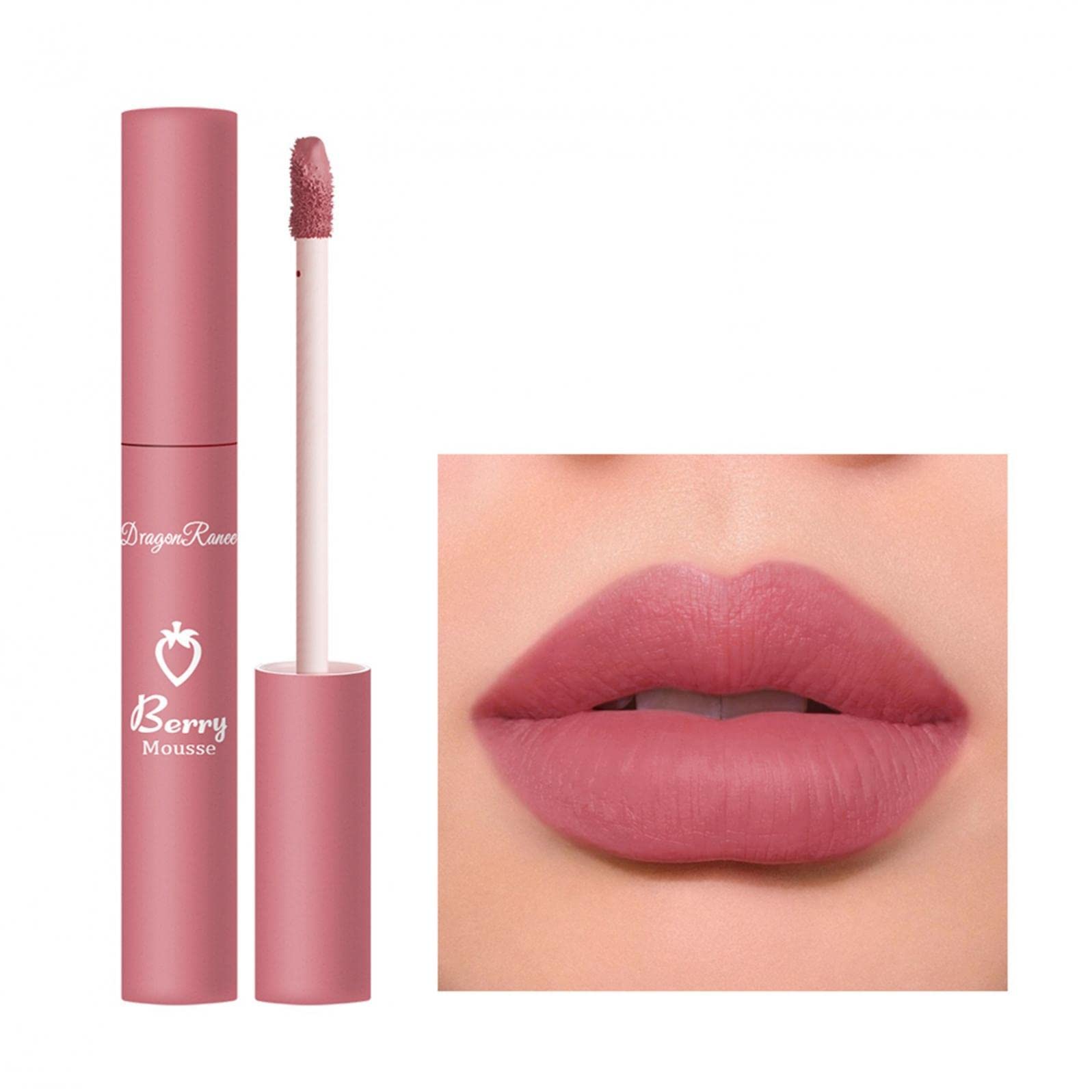 Zhenlik Sweet Matte Lip Glaze - Long Lasting Velvet Lipstick, Non-Fading & Non-Stick Cup, 1PC Matte Lip Gloss for All-Day Wear | Perfect for Date Night, Parties & Everyday Makeup