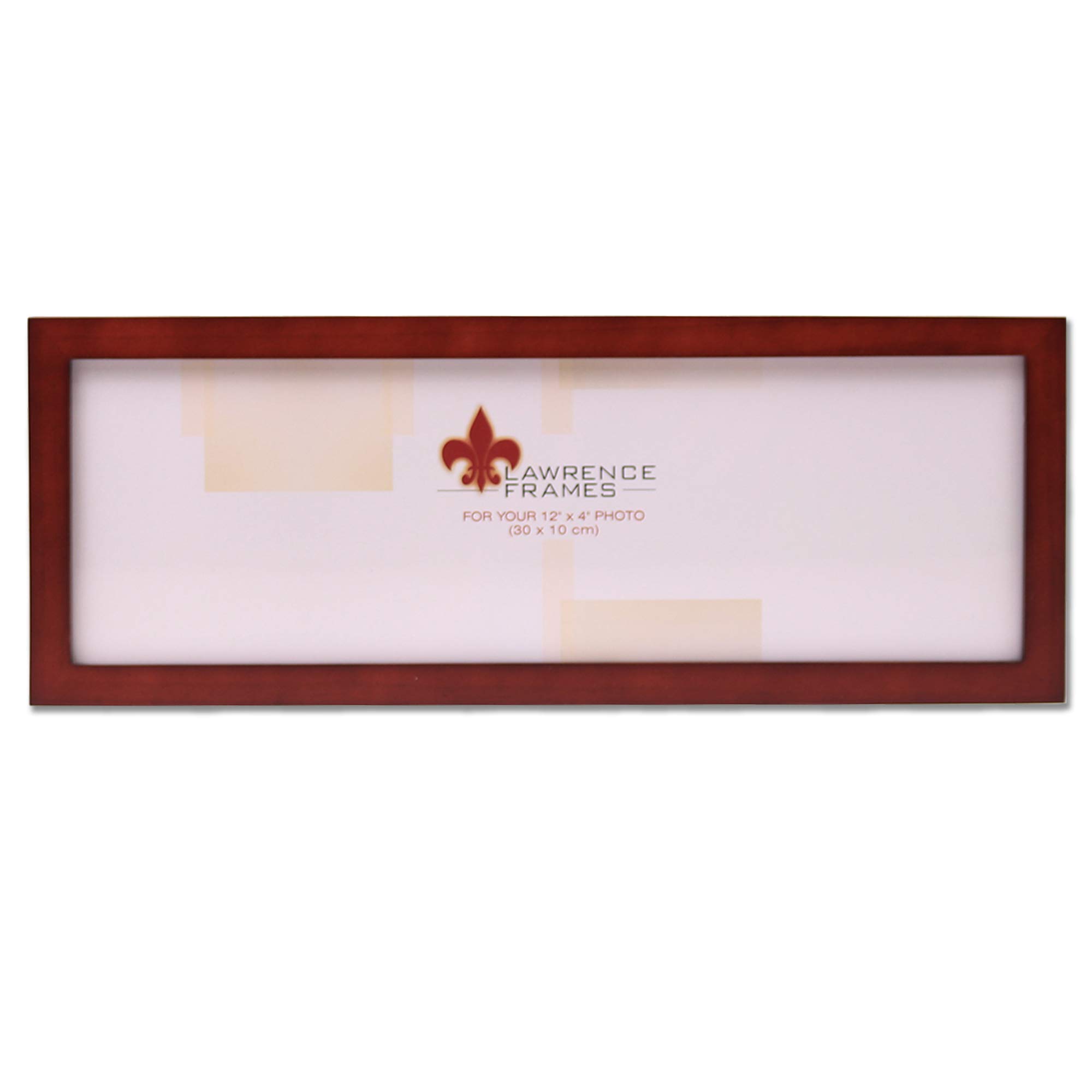Lawrence Frames Standard Wood Picture Frame 4x12 Walnut - Perfect for Wall Art, Family Photos, and Home Decor