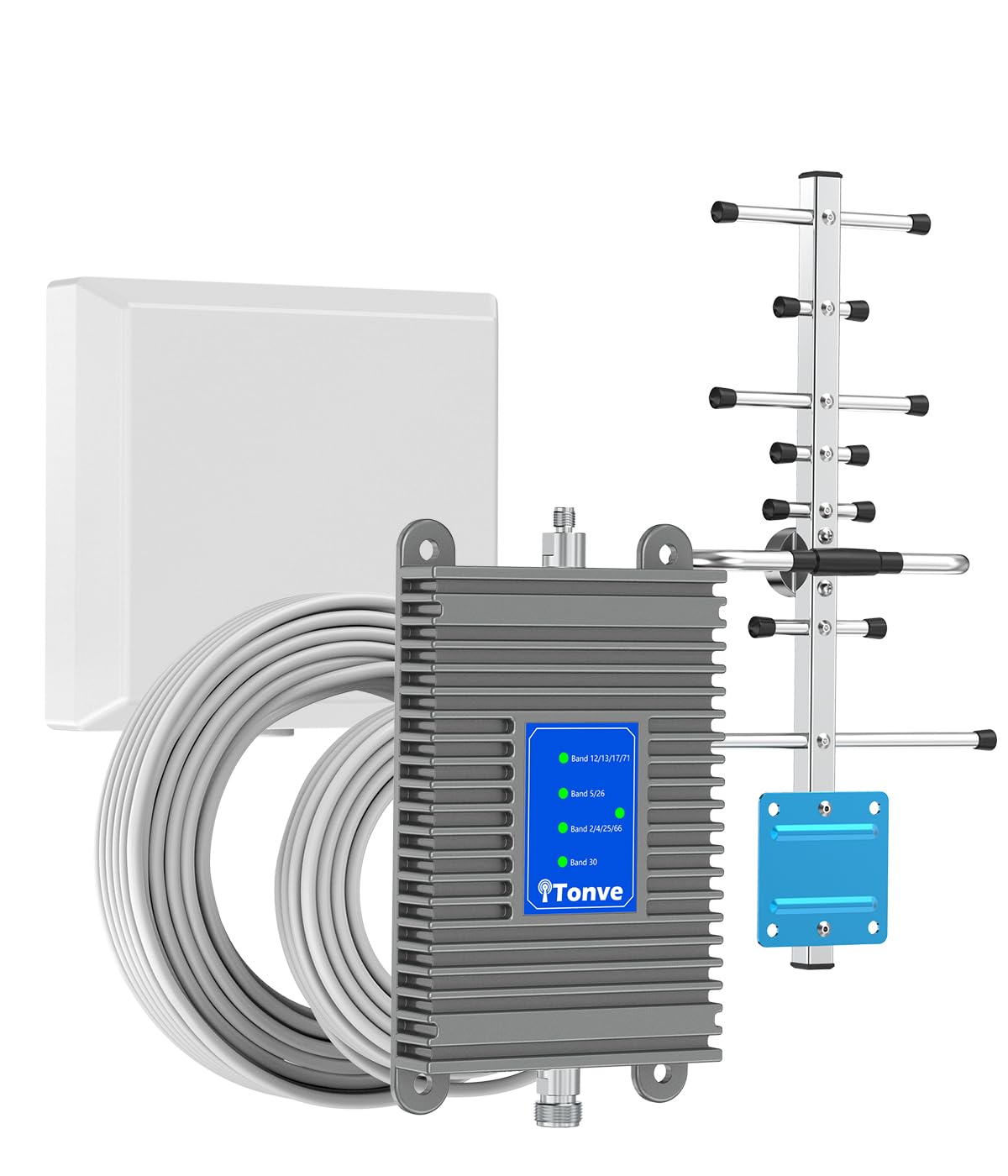 5G 4G LTE Cell Phone Signal Booster for Home & Office - Up to 5,000 Sq Ft Coverage | Compatible with All US Carriers (Verizon, AT&T, T-Mobile) | Enhances Call Quality & Data Speed for Better Streaming & Remote Work