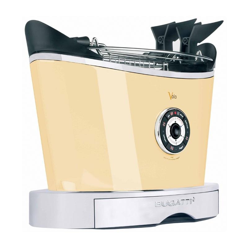 Bugatti VOLO 2-Slice Toaster - Stainless Steel, Extra-Wide Slots, Defrost & Reheat Functions - Perfect for Bagels, Bread & Pastries - Ideal for Kitchens, Breakfast Bars & Small Spaces