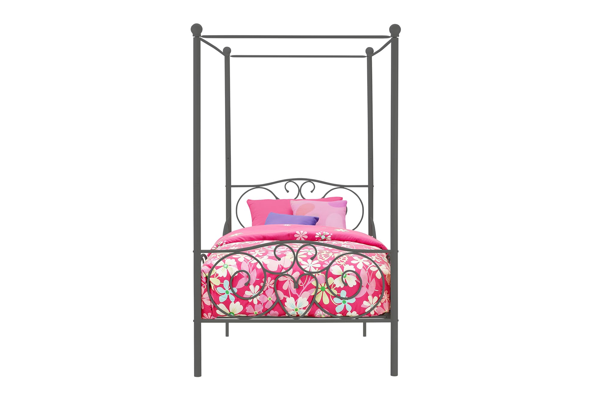 DHP 4020959 Heavy Duty Metal Twin Bed Frame in Pewter - Perfect for Kids Rooms, Guest Bedrooms & Small Spaces
