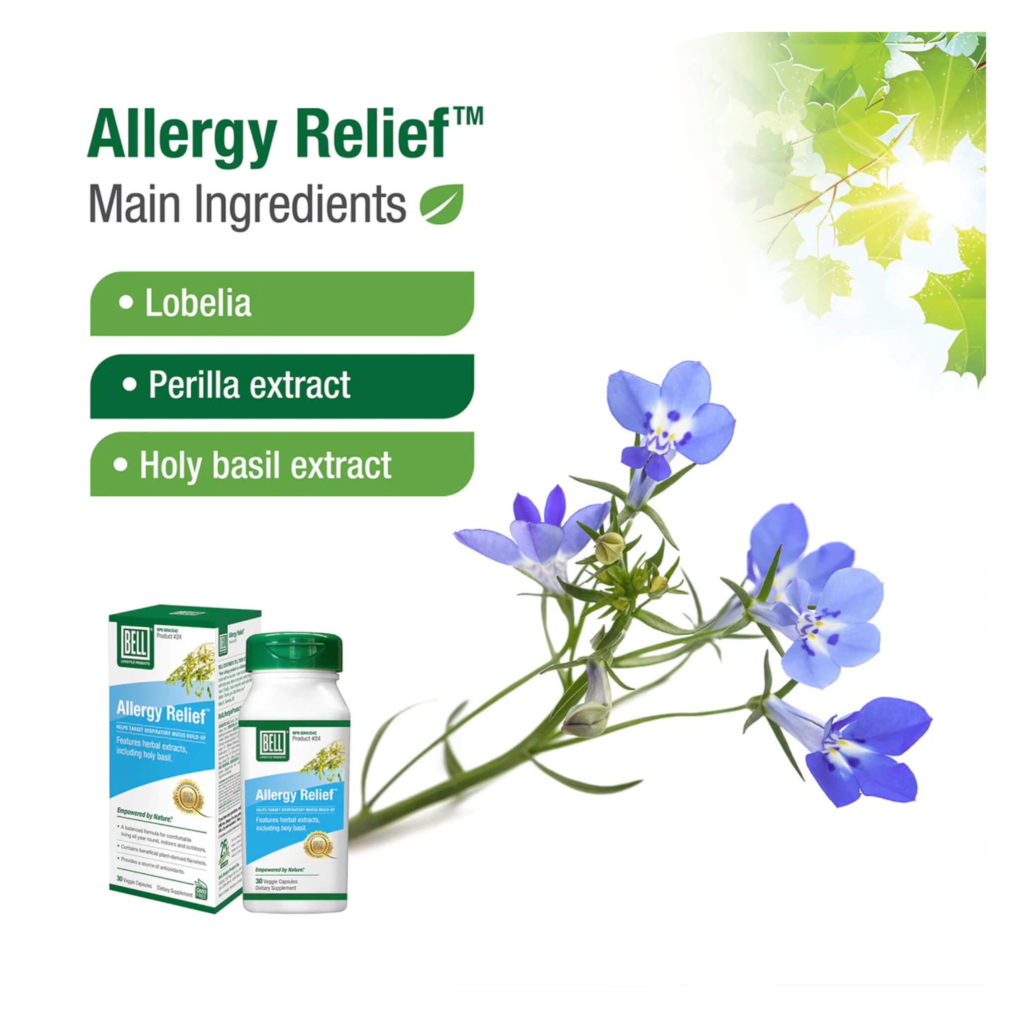 Natural Allergy Relief Homeopathic Medicine 30C Pellets - Fast Acting for Seasonal Allergies, Hay Fever & Sinus Relief - Perfect for Outdoor Activities & Travel