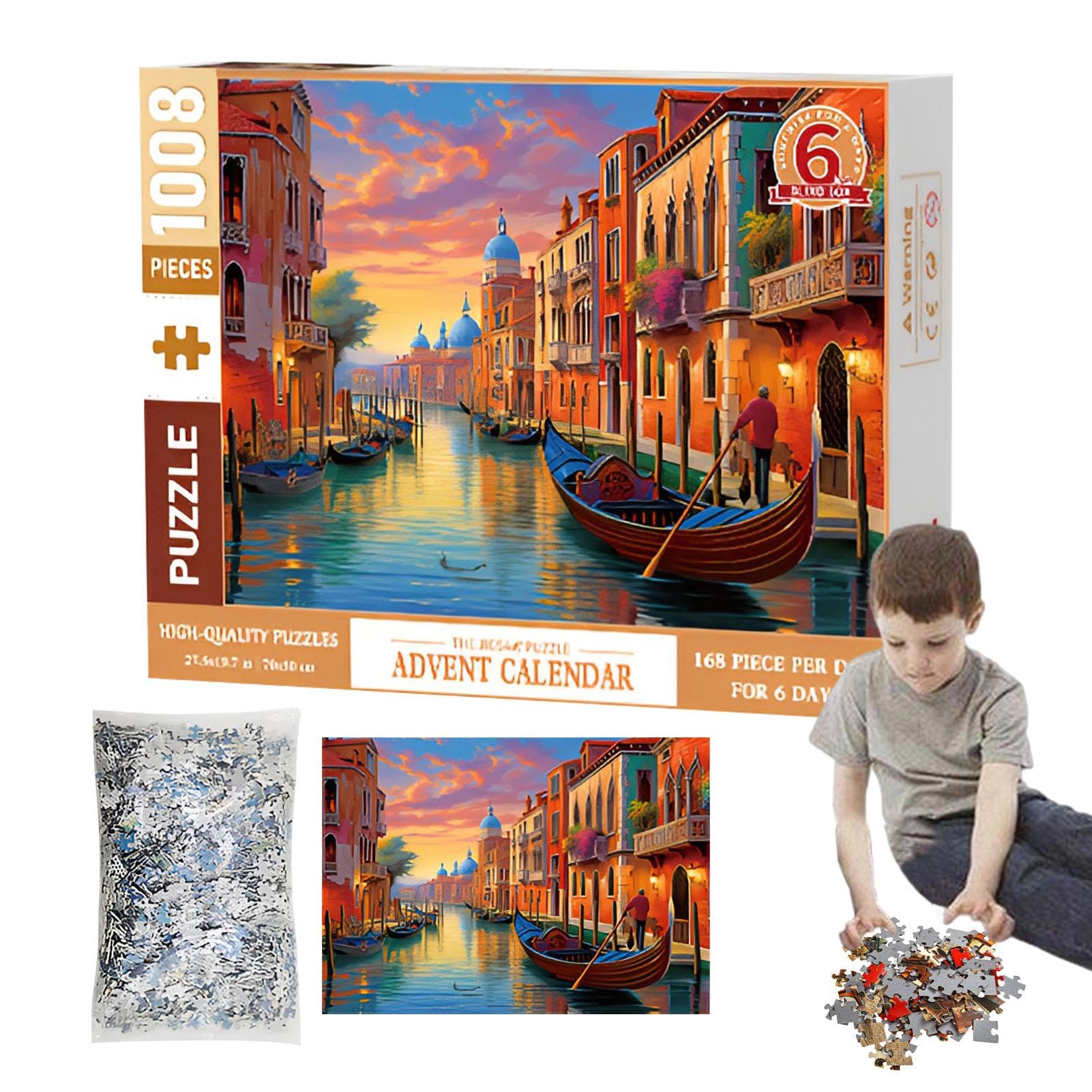 2024 Advent Calendar - 6-Day Christmas Countdown Puzzle Set - Fun Holiday Puzzle Advent Calendar for Kids & Adults - Christmas Decor & Gift for Family & Friends - Perfect for Home, Office & Classroom Holiday Decorations