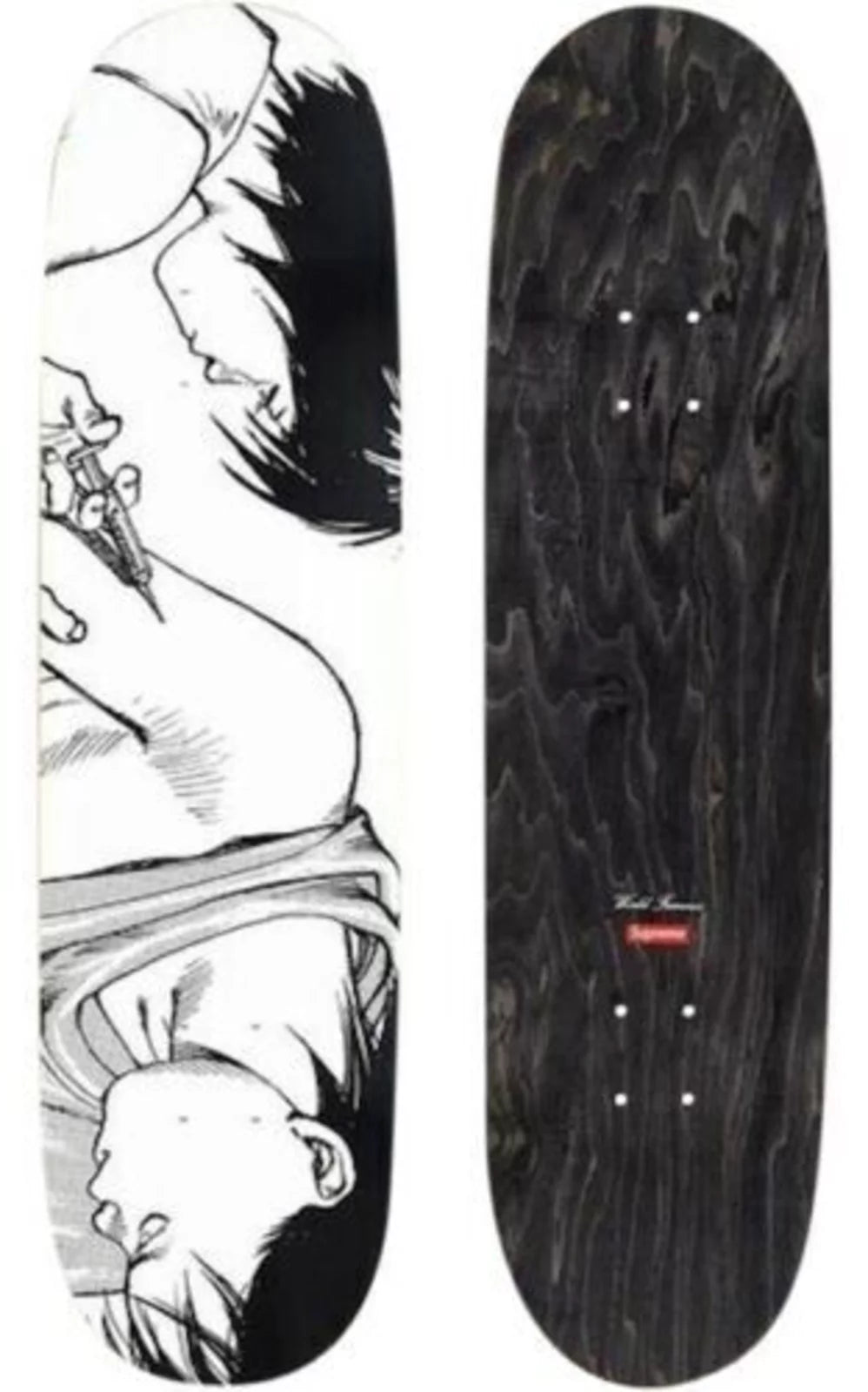 Supreme Akira Syringe Skateboard Deck - Limited Edition Anime Graphic Skateboard for Collectors & Skaters - Perfect for Street Skating, Wall Art & Anime Merch Display