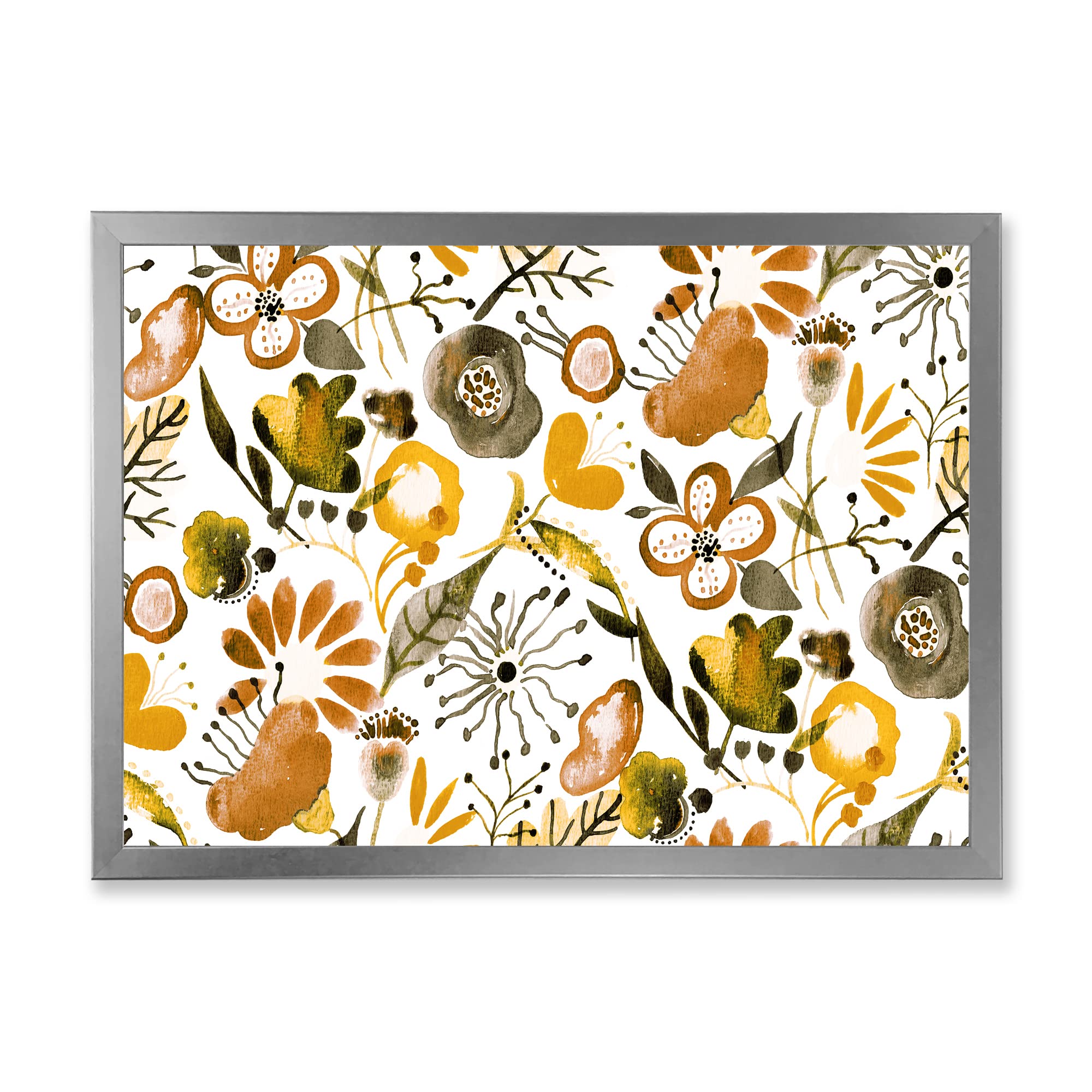 Vibrant Wildflowers Framed Wall Art - Modern Floral Home Decor for Living Room, Bedroom & Office - Ready to Hang