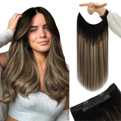 Premium 100% Human Hair Wire Hair Extensions for Women - Clip-In, Heat Resistant, Natural Look for Daily Styling & Special Occasions