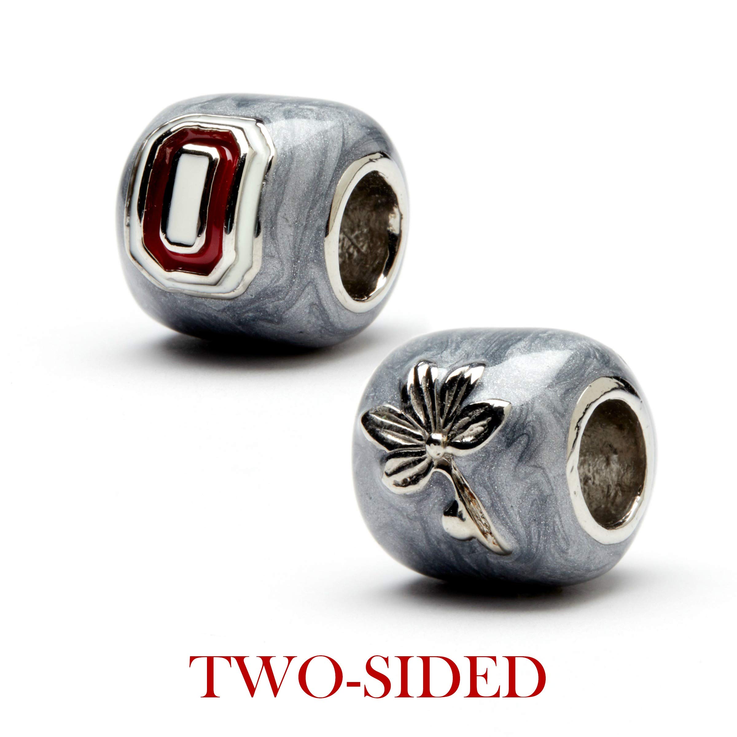 Ohio State Buckeyes Charm Bracelet - Official Brutus Buckeye & Block O Stainless Steel Bracelet with Crystal Charms | Licensed OSU Jewelry | Perfect Gift for Football Fans, Alumni & Students | Game Day, Graduation & School Spirit Accessories