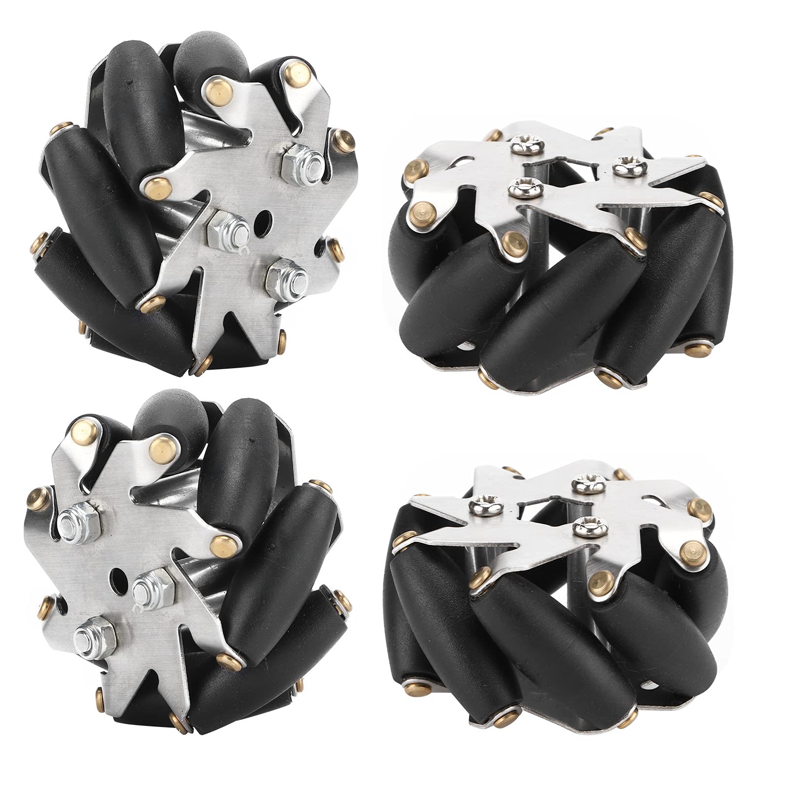 High-Quality Mecanum Wheels Set for Robot Cars - Left & Right Drive Wheels Model 14209 - Perfect for DIY Robotics, STEM Projects, and RC Vehicle Upgrades