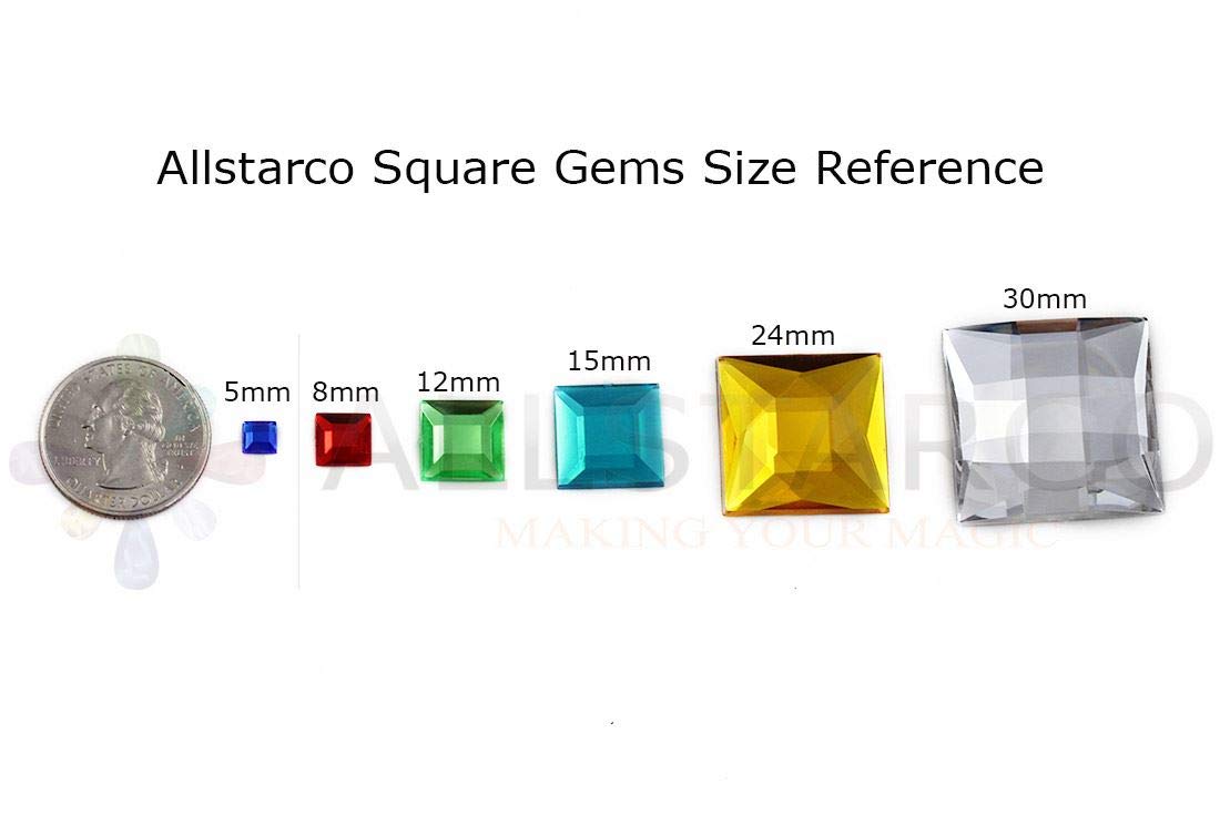 6mm Crystal LQ01 Square Self-Adhesive Acrylic Rhinestones - 250PCS (5 Sheets) - Plastic Face Gems & Body Jewels for DIY Cards, Invitations, Crafts, Nail Art, Scrapbooking & Costume Design - Bling Stickers for Party Decorations & Fashion Accessories