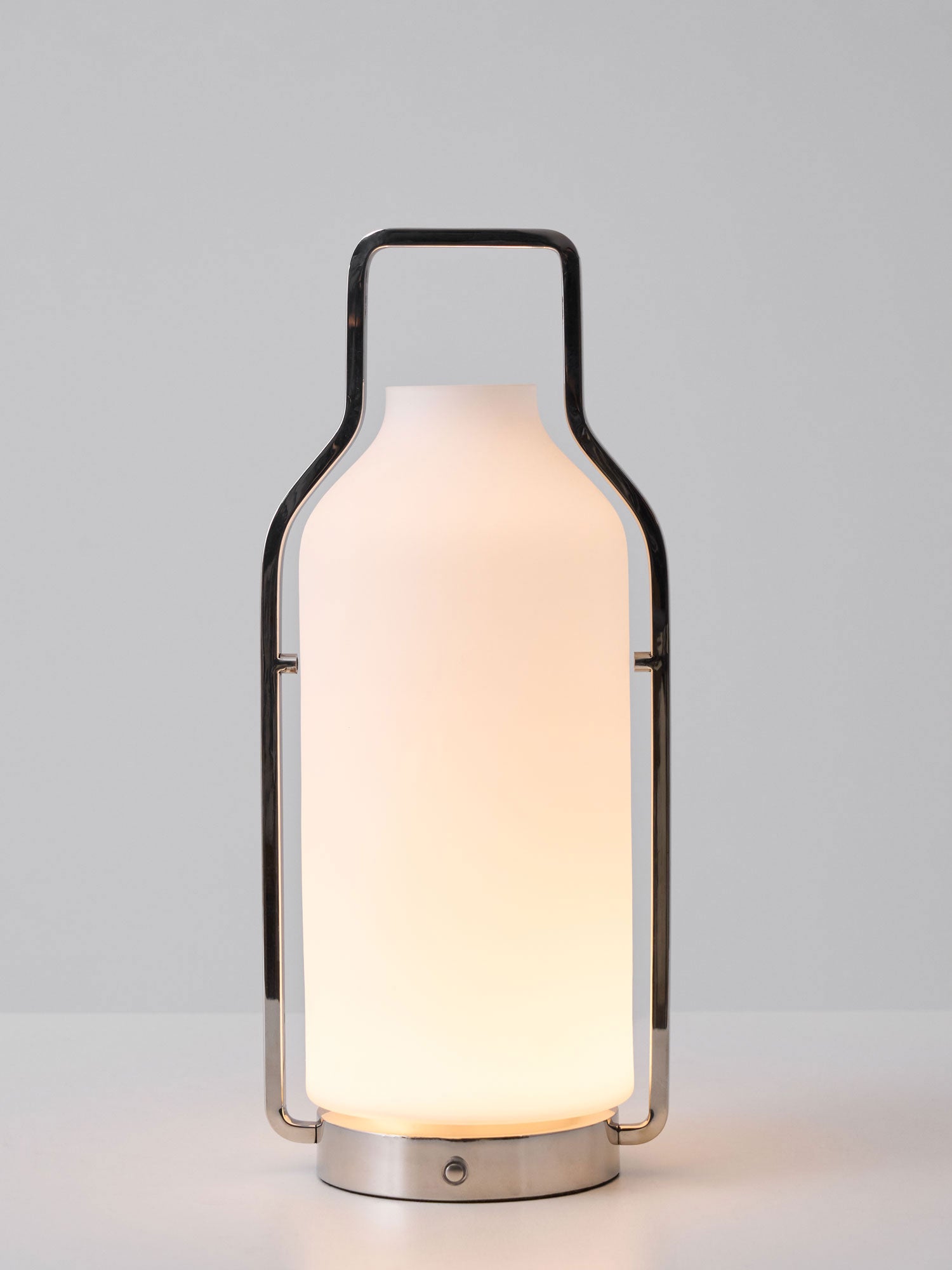 Vintara Modern LED Lantern Table Lamp - Dimmable Battery Operated Indoor/Outdoor Lighting for Bedroom, Patio, and Camping