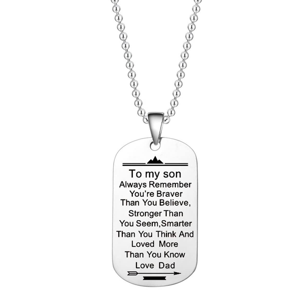 Personalized I Love You Heart Pendant Necklace - Inspirational Jewelry Gift for Daughter, Son, Mom & Dad - Perfect for Christmas, Birthday & Graduation Celebrations