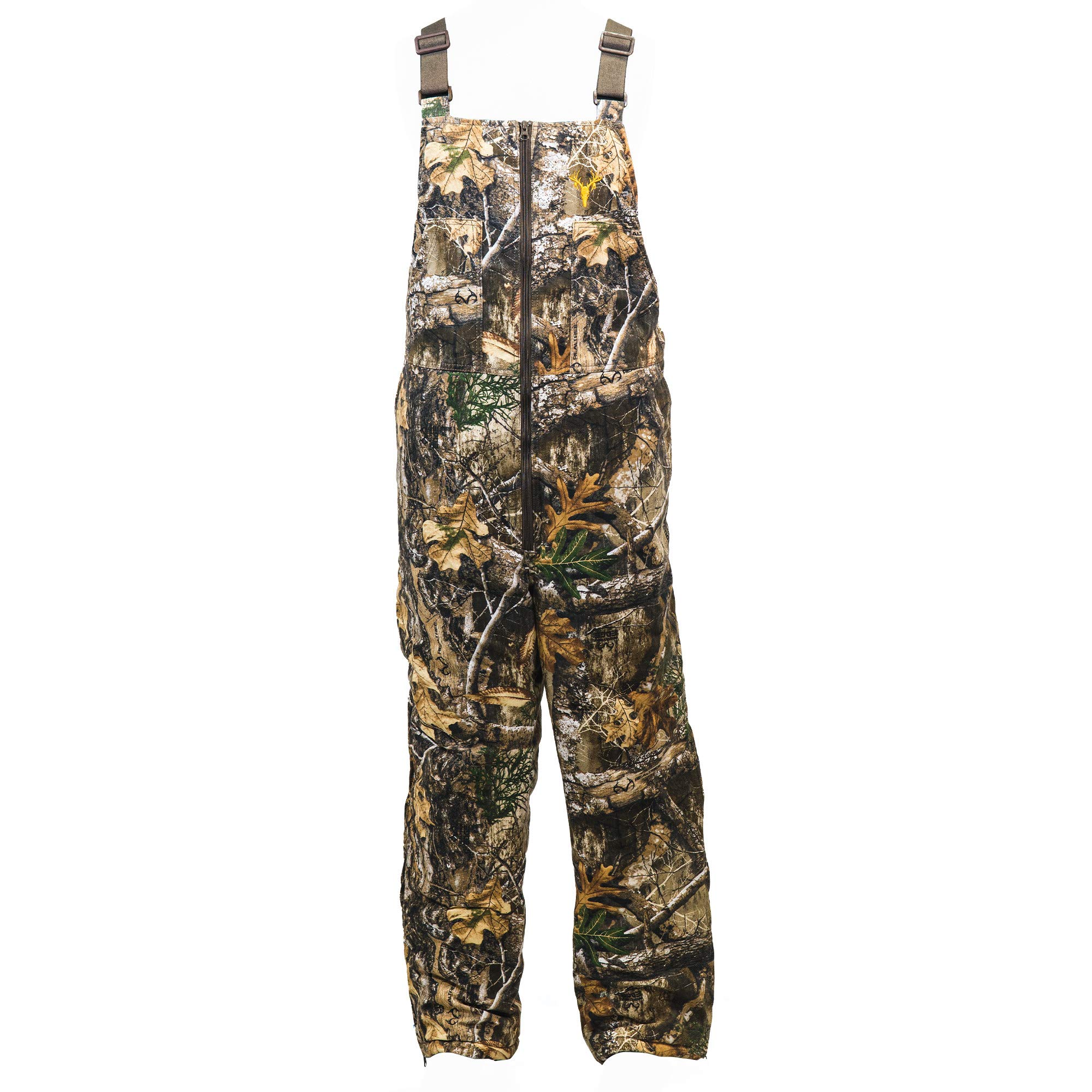 Men's Insulated Camo Hunting Bib Overalls - Ultra-Quiet Adjustable Cold Weather Coveralls for Outdoor Hunting & Winter Activities