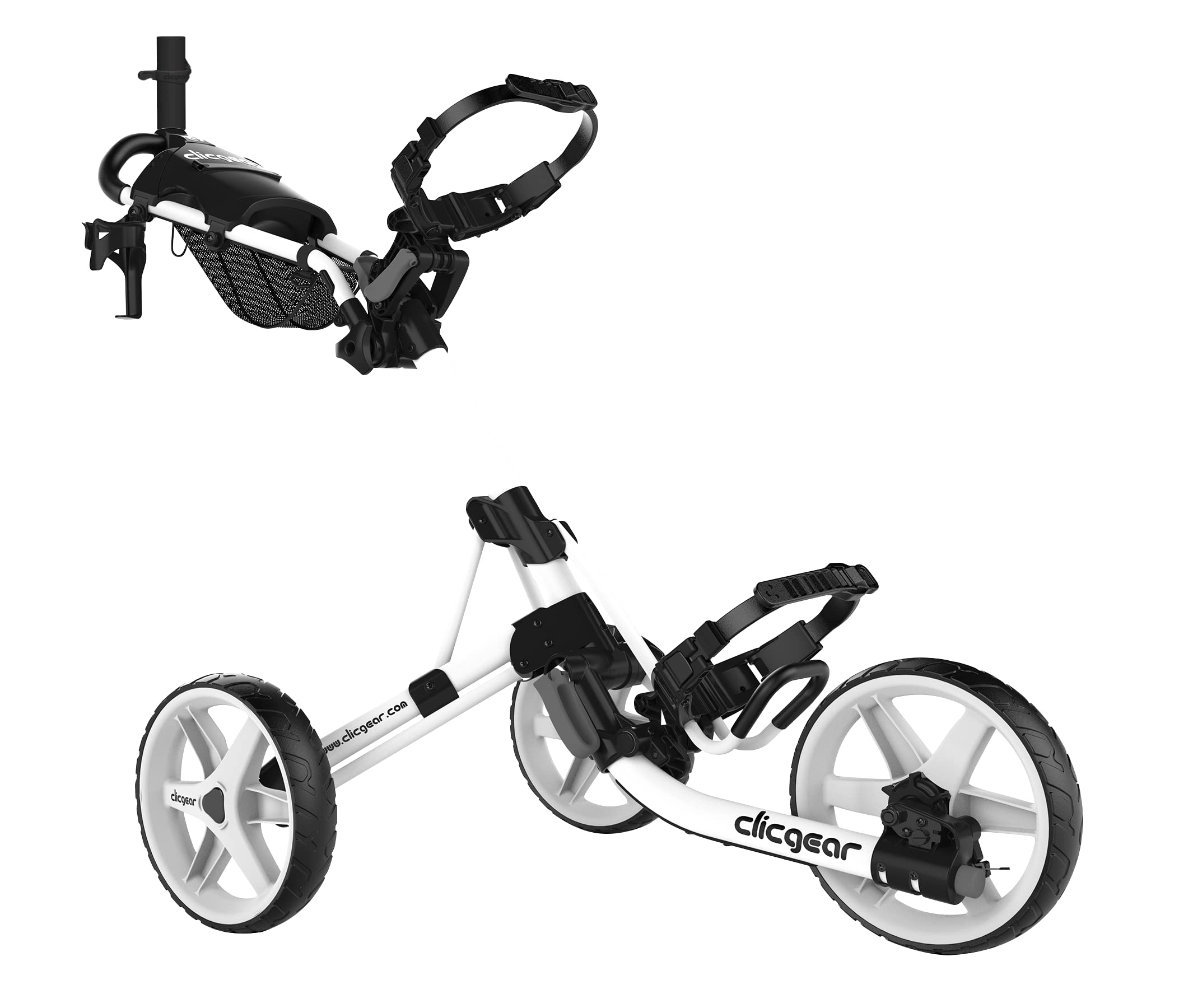 Clicgear Model 4.0 3-Wheel Golf Push Cart - Lightweight Foldable Walking Golf Trolley for Men & Women | Perfect for Golf Courses, Driving Range & Outdoor Practice