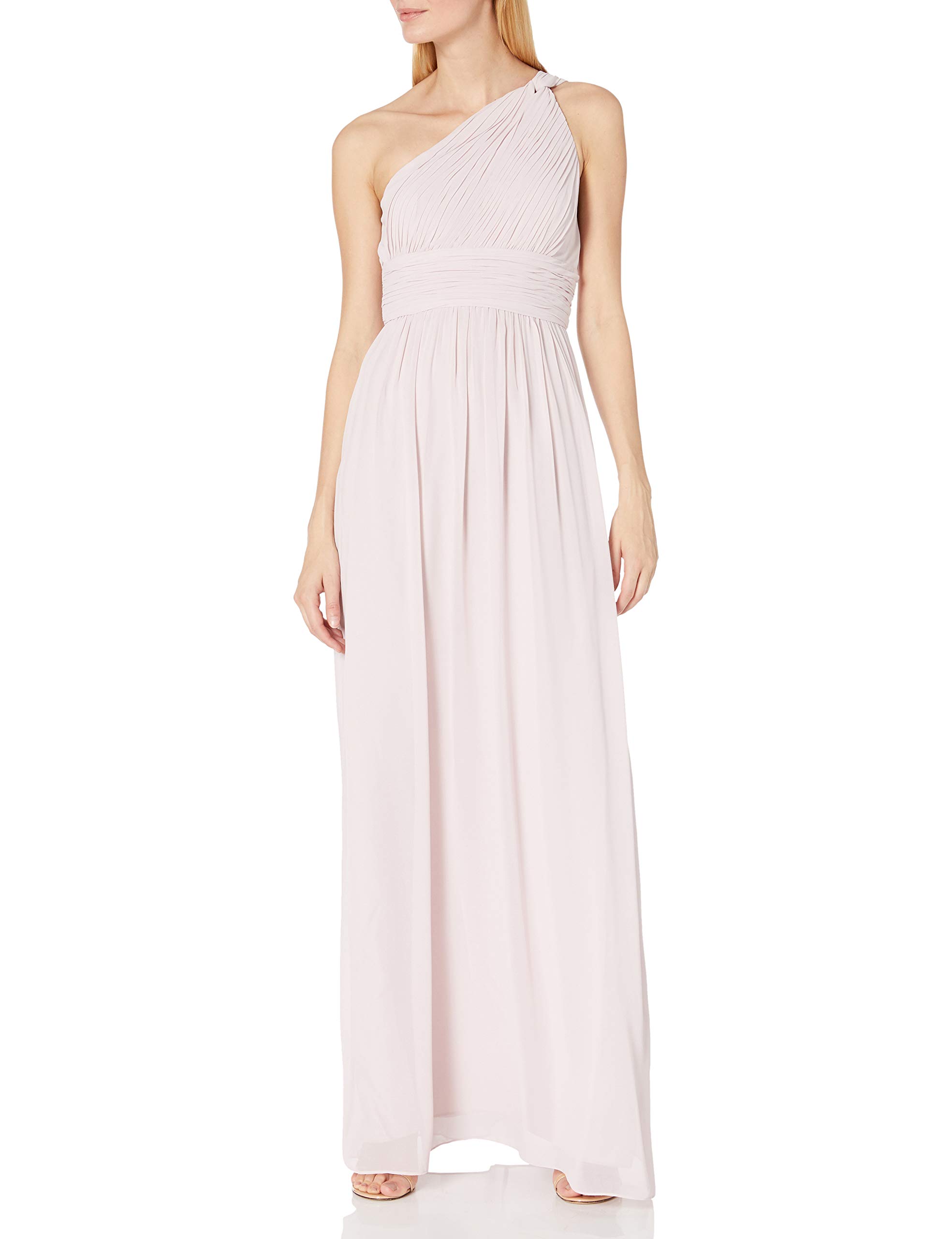 Donna Morgan Women's Elegant One-Shoulder Chiffon Maxi Dress - Perfect for Evening Parties, Weddings & Special Occasions