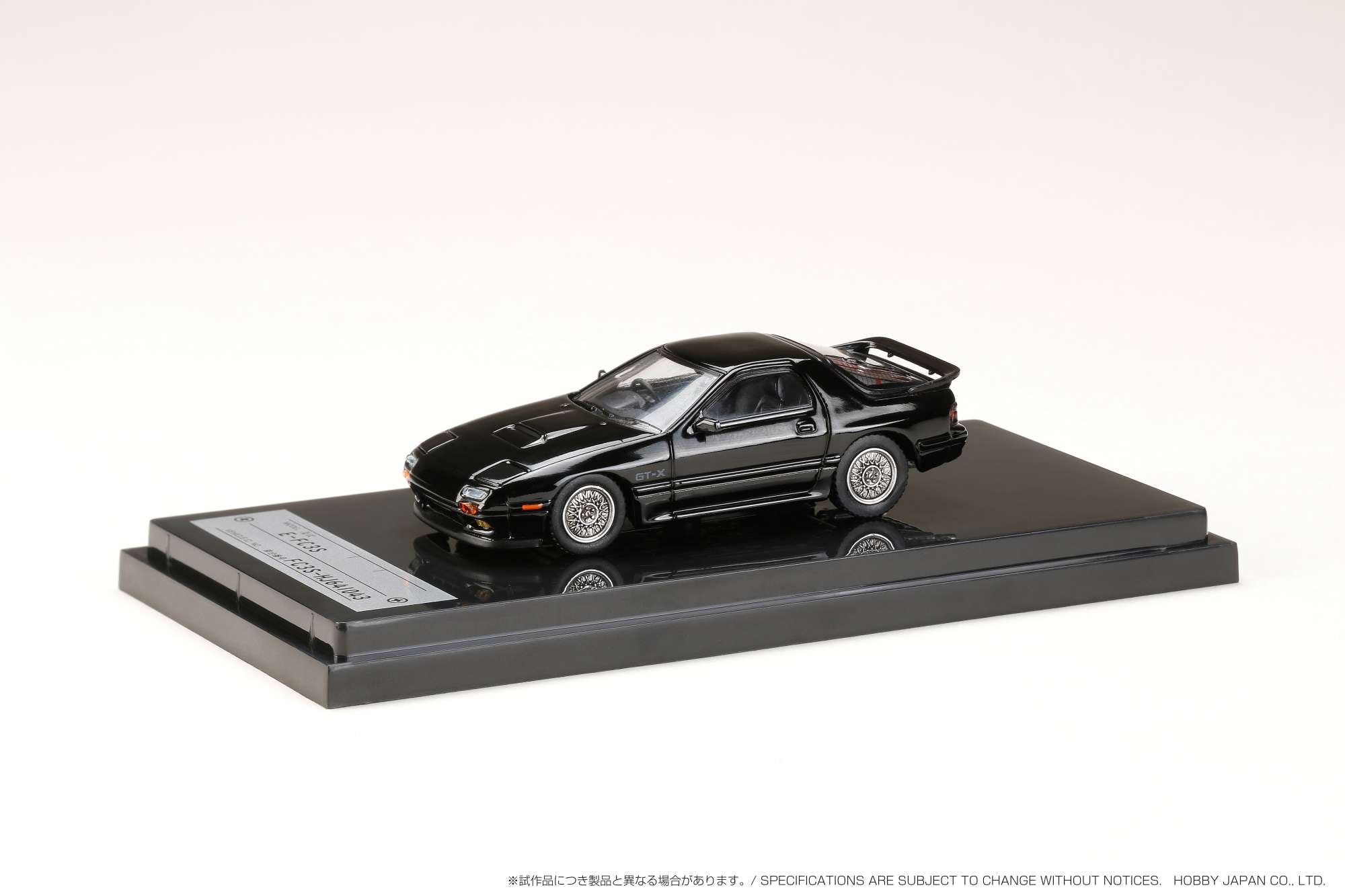 1:64 Scale Mazda RX-7 FC3S GT-X Diecast Model Car - Brilliant Black - Collectible Japanese Sports Car for Display & Racing Simulation