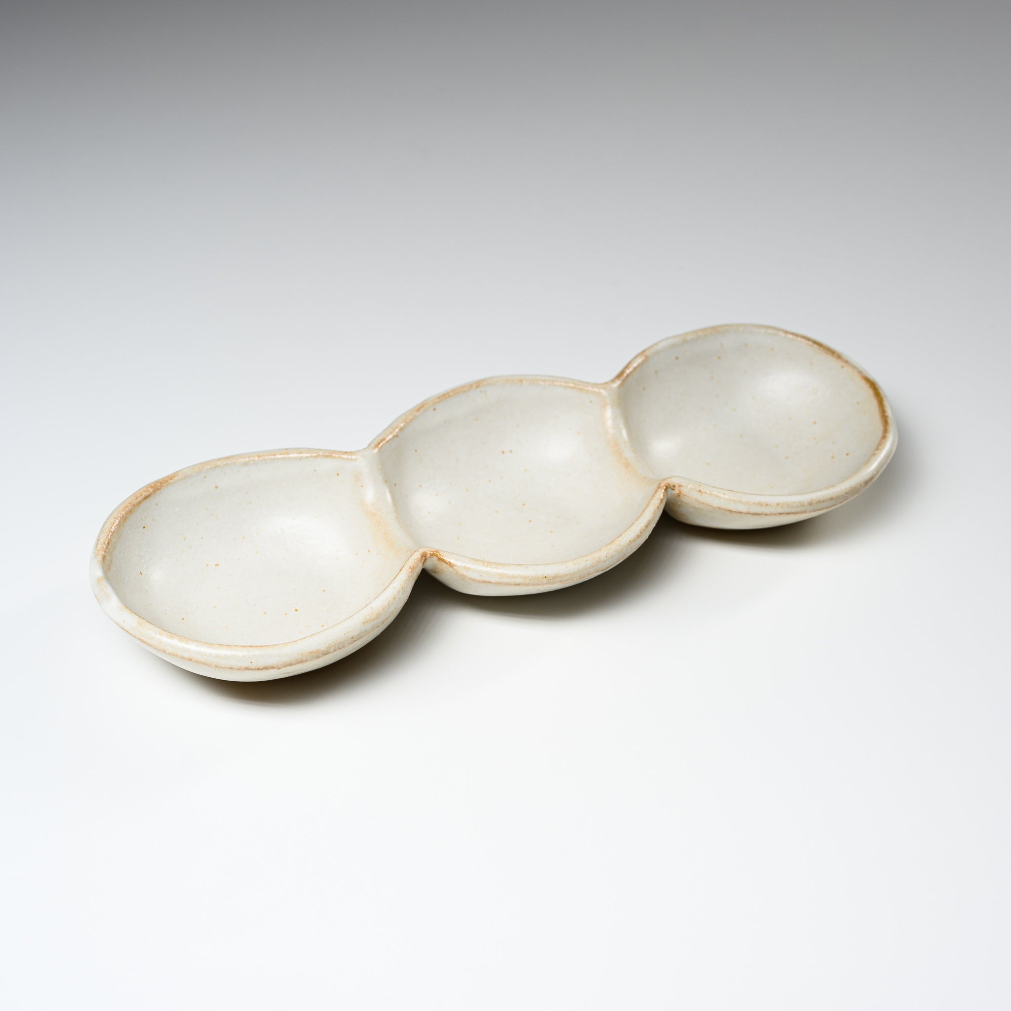 Wakasama Kiln Kinari Trio Sauce Dish Set - Handcrafted Japanese Ceramic Bowls for Soy Sauce, Dipping & Condiments | Perfect for Sushi, Ramen & Asian Dining