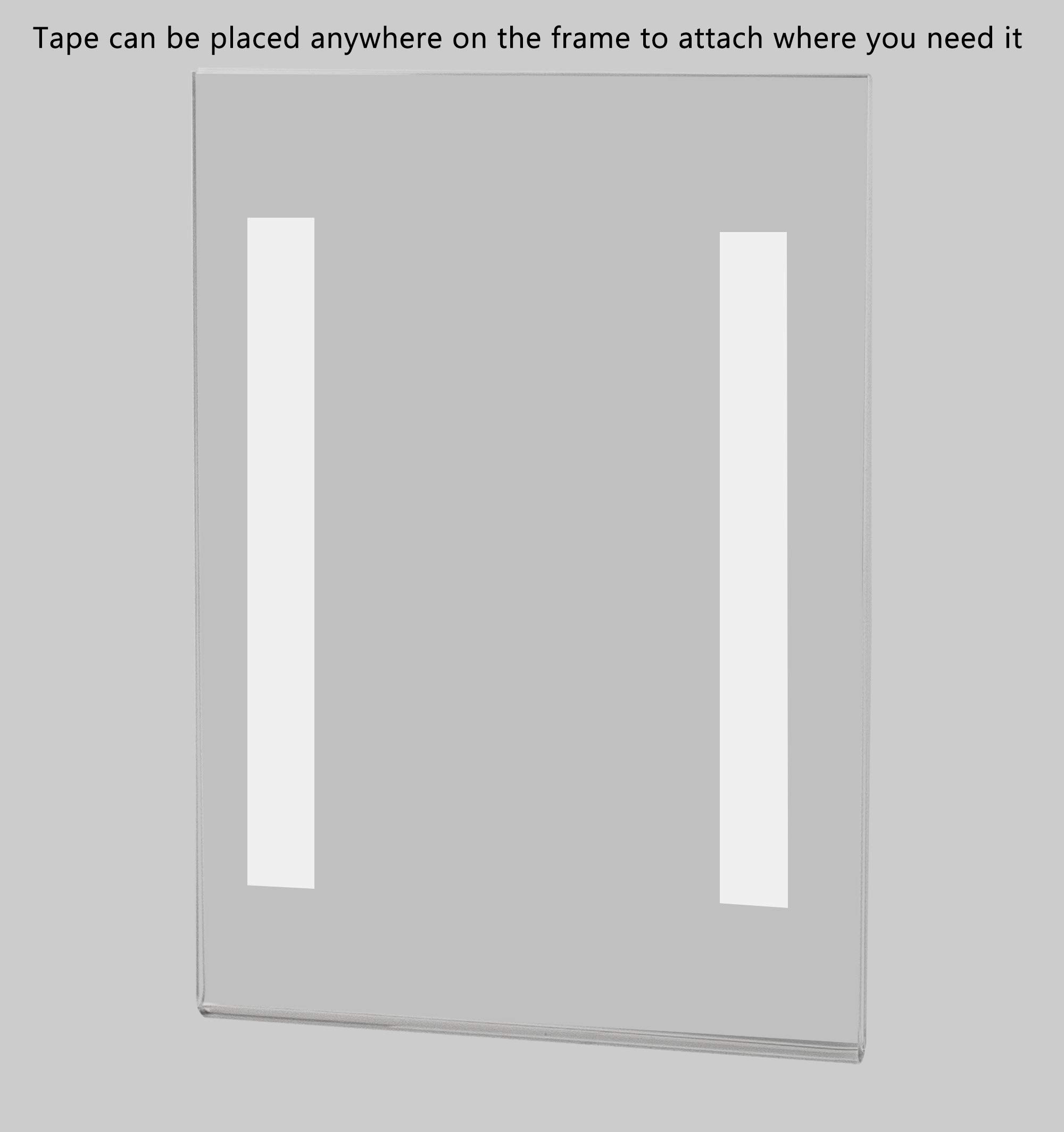 5 Pack Clear Acrylic Wall Sign Holders 5