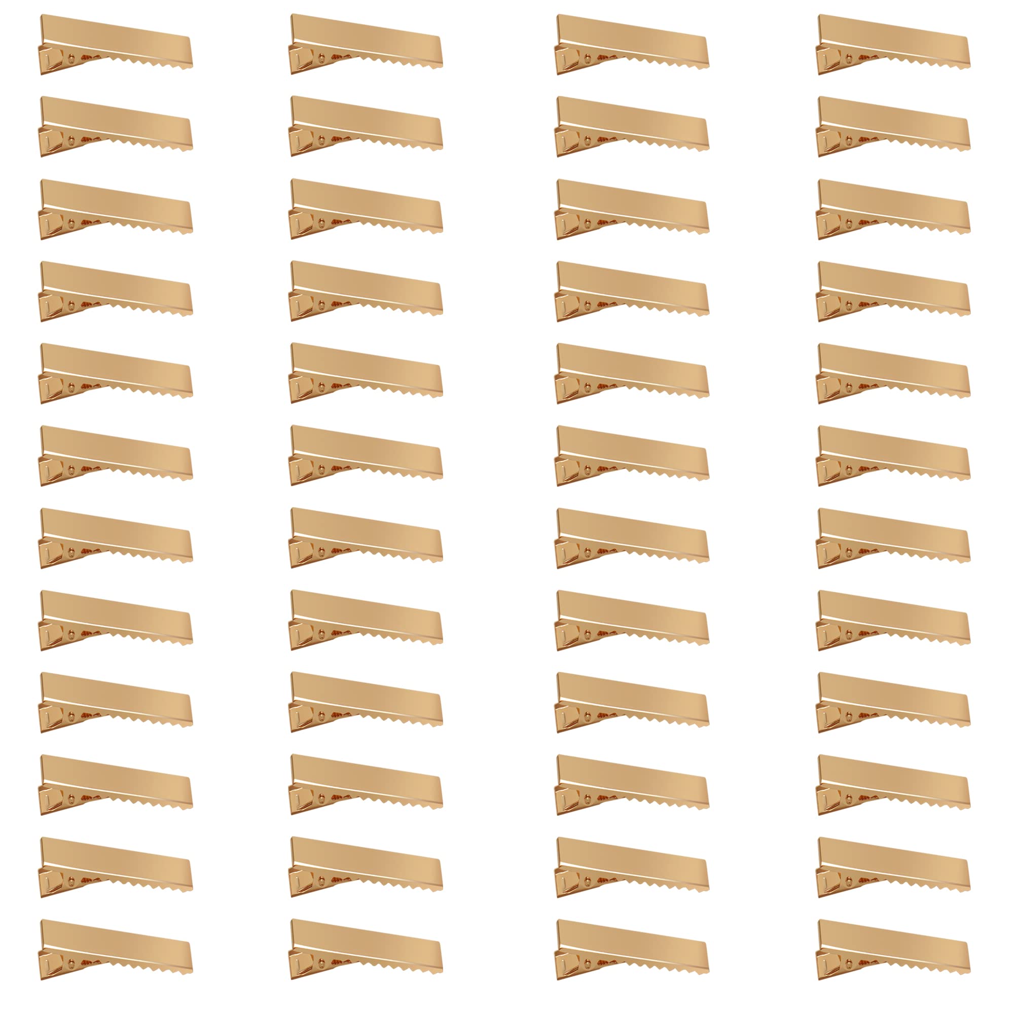 50 Pcs 3.5cm Gold Alligator Hair Clips for DIY Crafts, Hair Styling, Makeup & Accessories - Perfect for Bridal, Cosplay, Salon & Fashion Styling