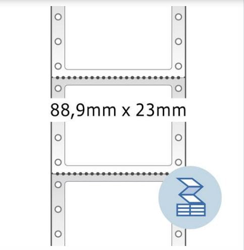 Continuous Computer Labels 3.5 x 0.9 Inches (88.9 x 23.0 mm) - 1 Row White Permanent Adhesive Labels (8210) for Shipping, Filing & Inventory Management