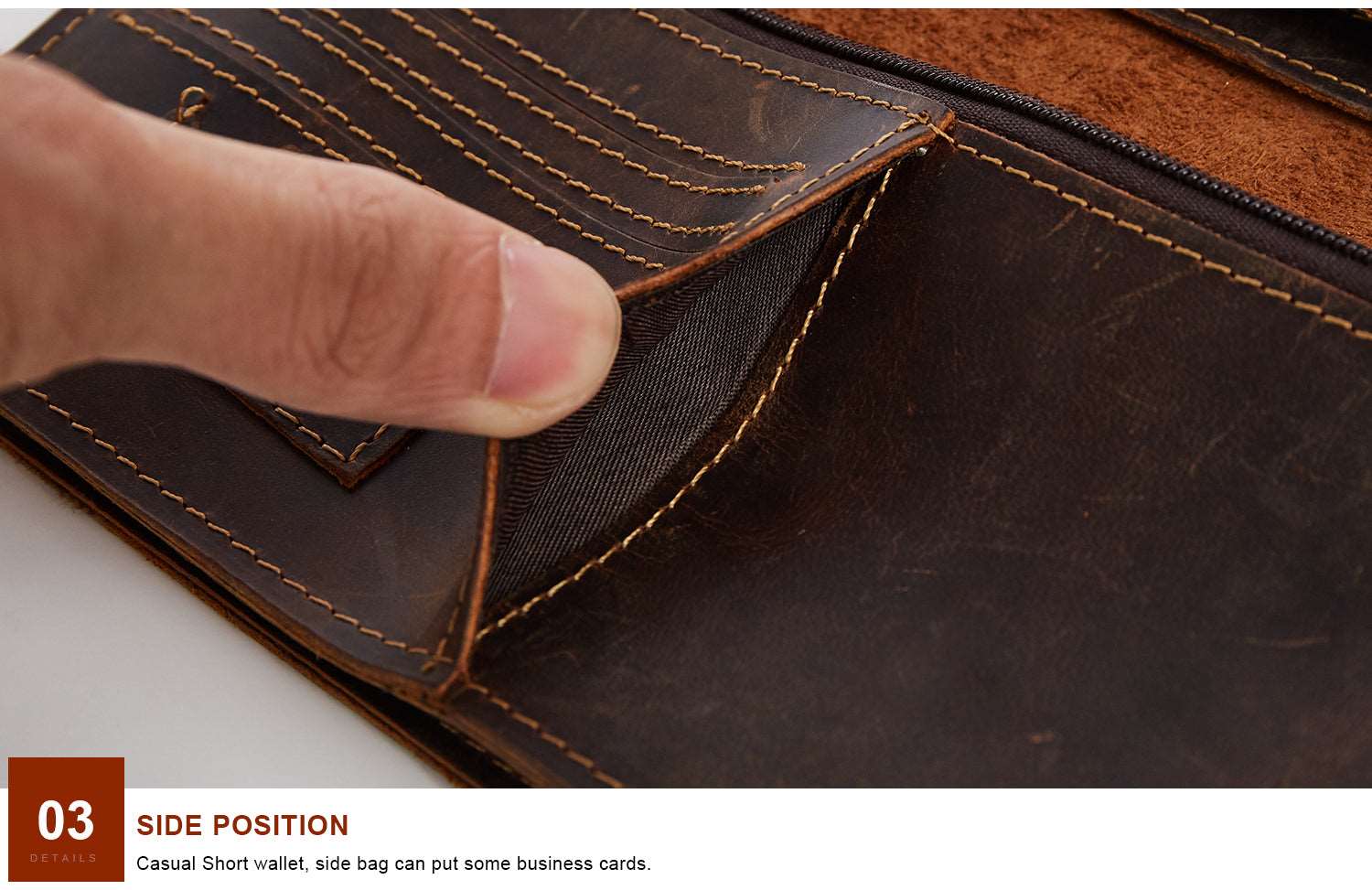Premium Genuine Leather Wallet for Men - RFID Blocking, Slim Bifold Design - Perfect for Everyday Carry, Travel & Business (Brown)