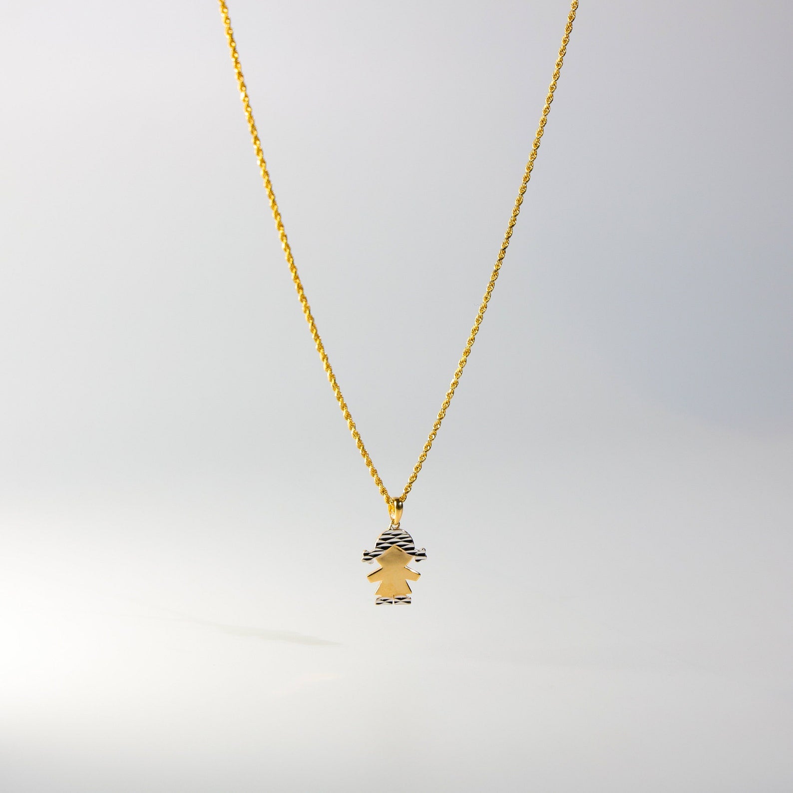 14K Gold Girl Pendant Charm Necklace - Elegant Model 2005 for Women & Girls | Perfect for Birthdays, Anniversaries & Special Occasions
