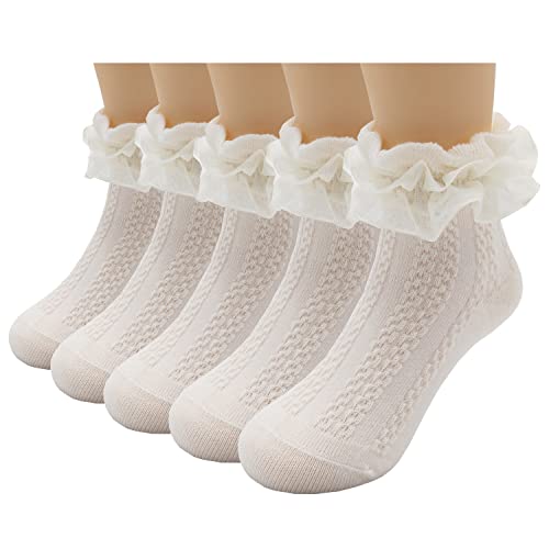 5 Pairs,ivory White
