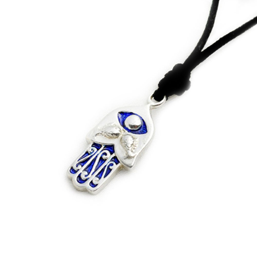 Stylish Hamsa Silver Pewter Charm Necklace Pendant Jewelry for Women - Perfect for Boho Fashion, Spiritual Protection & Everyday Wear