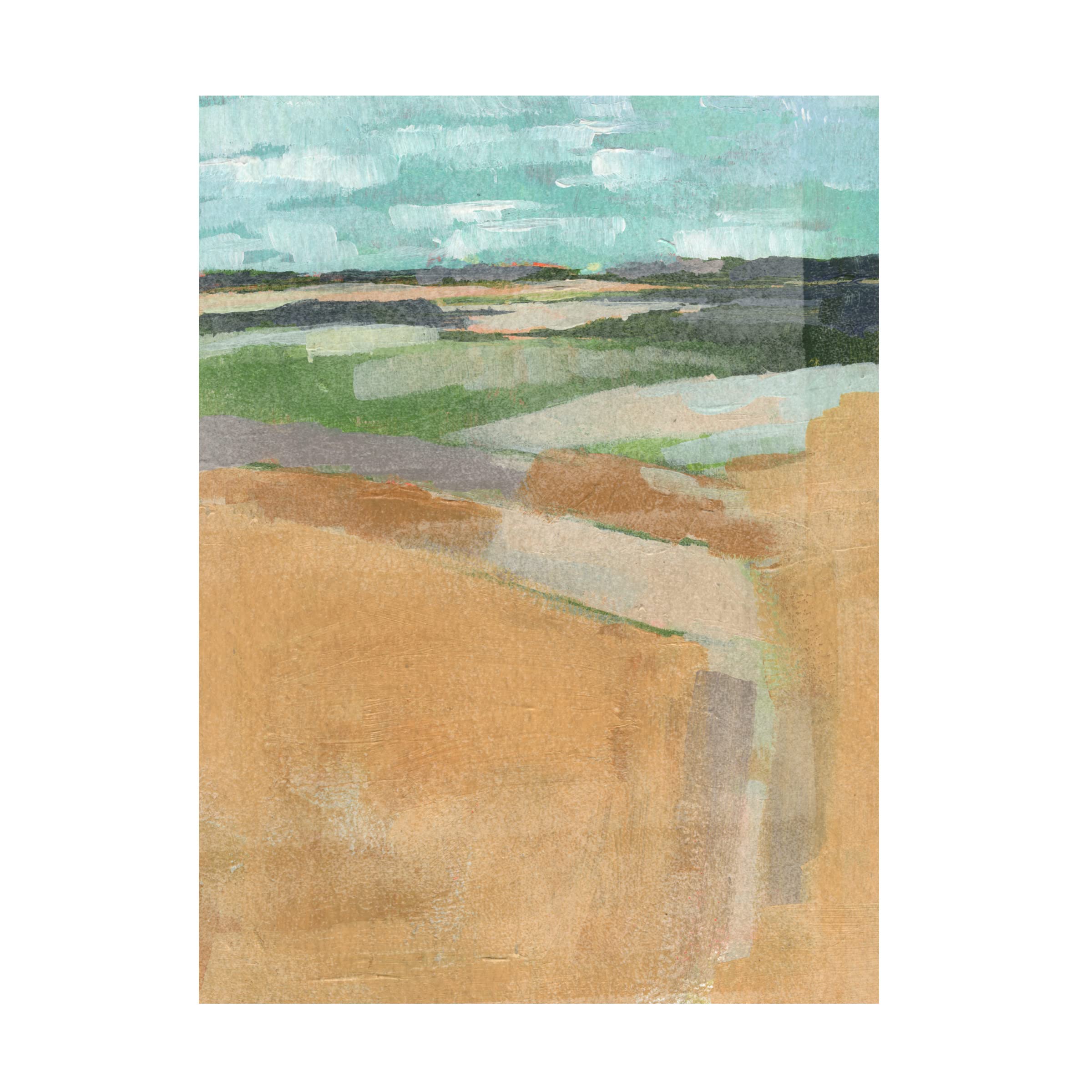 Jennifer Paxton Parker 'Cubed Prairie I' Modern Abstract Canvas Wall Art - Perfect for Living Room, Bedroom & Office Decor