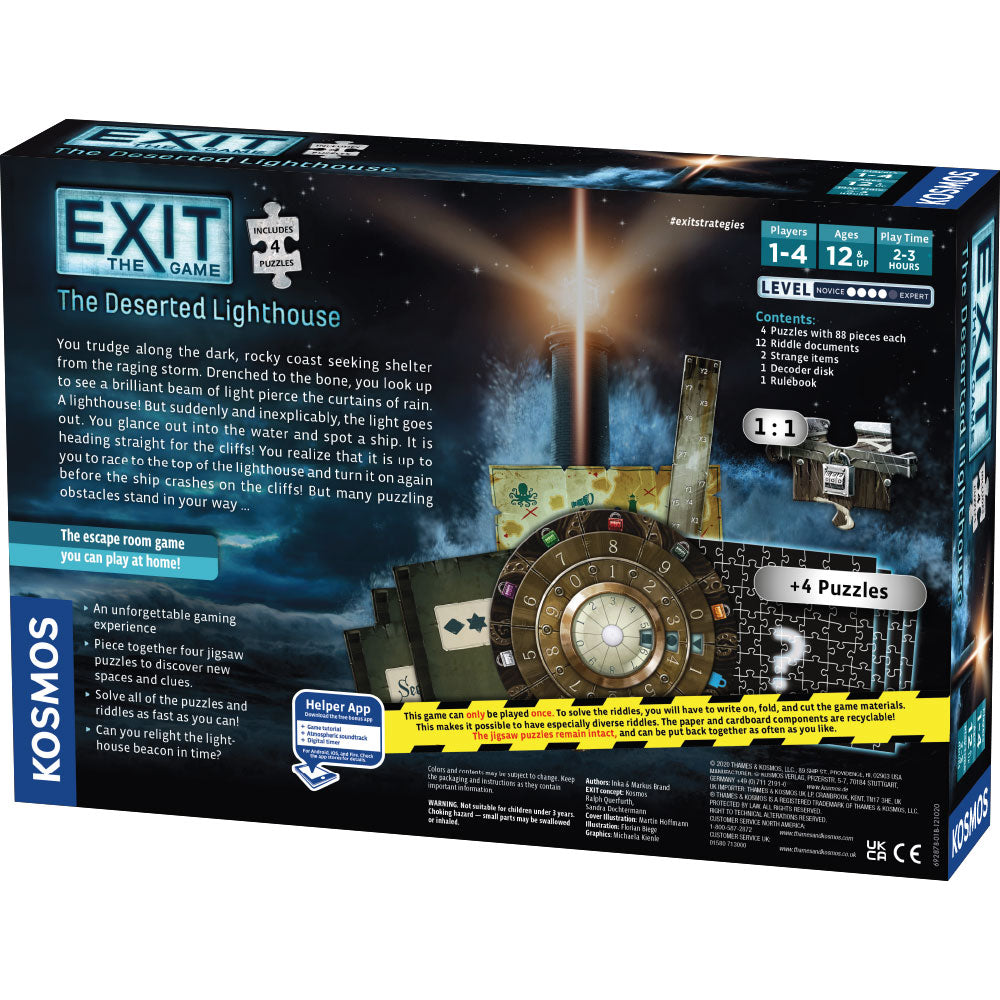 EXIT: The Deserted Lighthouse - Escape Room Board Game with Jigsaw Puzzle | Family Game Night & Team Building Activity