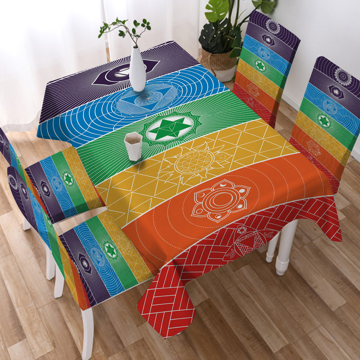 Chakra Yoga Chair Cover - Breathable & Non-Slip Meditation Seat Cover for Home, Office & Yoga Studio - Perfect for Meditation, Relaxation & Spiritual Practice