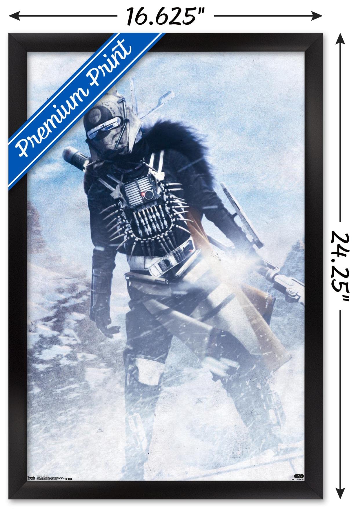 Star Wars Solo Enfys Nest Framed Movie Poster 22.4x14.7 Inches - Black Themed Wall Art for Bedroom, Living Room & Home Theater Decor