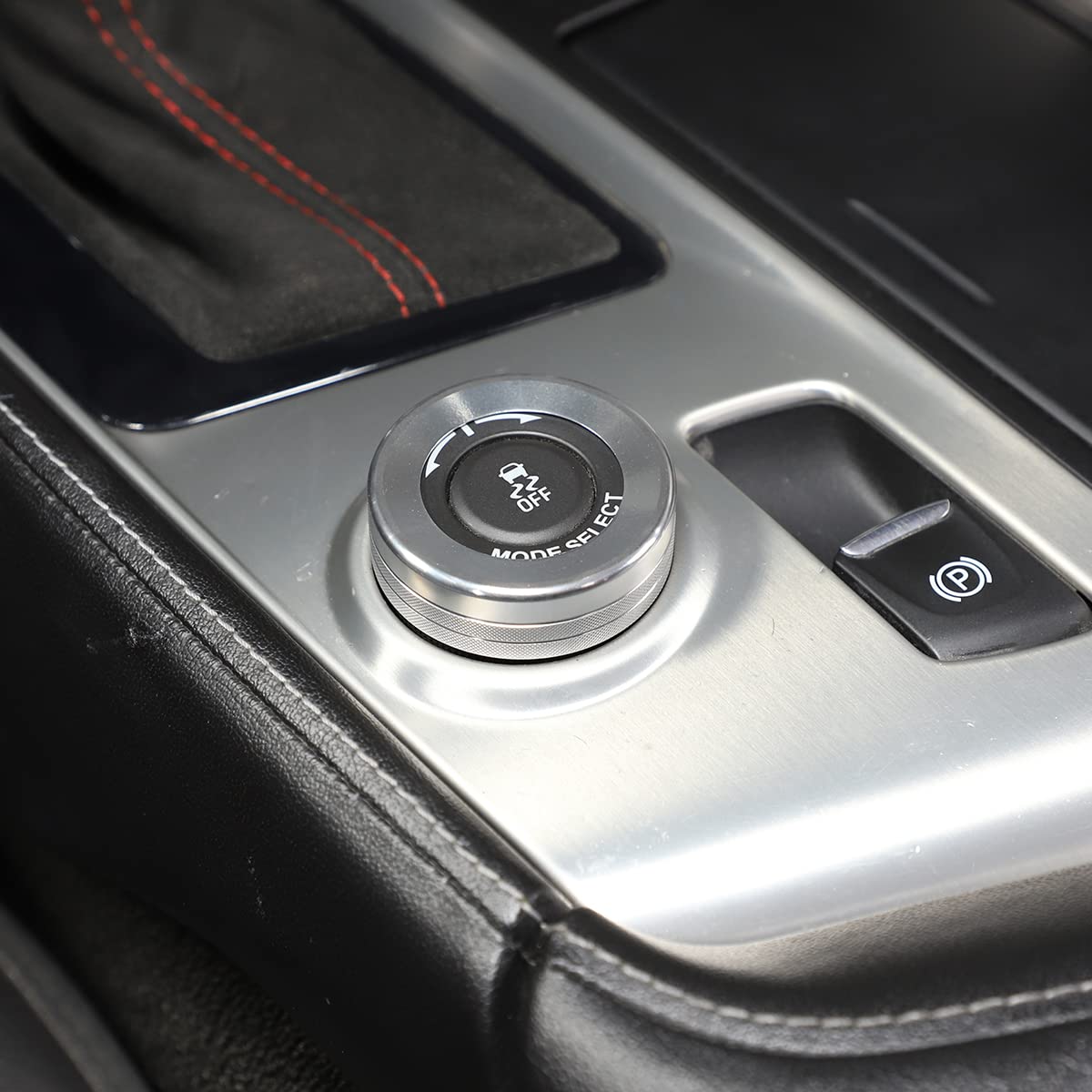 2014-2019 Chevy C7 Corvette Aluminum Interior Trim - TINKI Brightness Adjustment Dial & Driving Mode Knob Ring (1PC Silver) | Dashboard Accessories for Enhanced Driving Experience & Car Customization