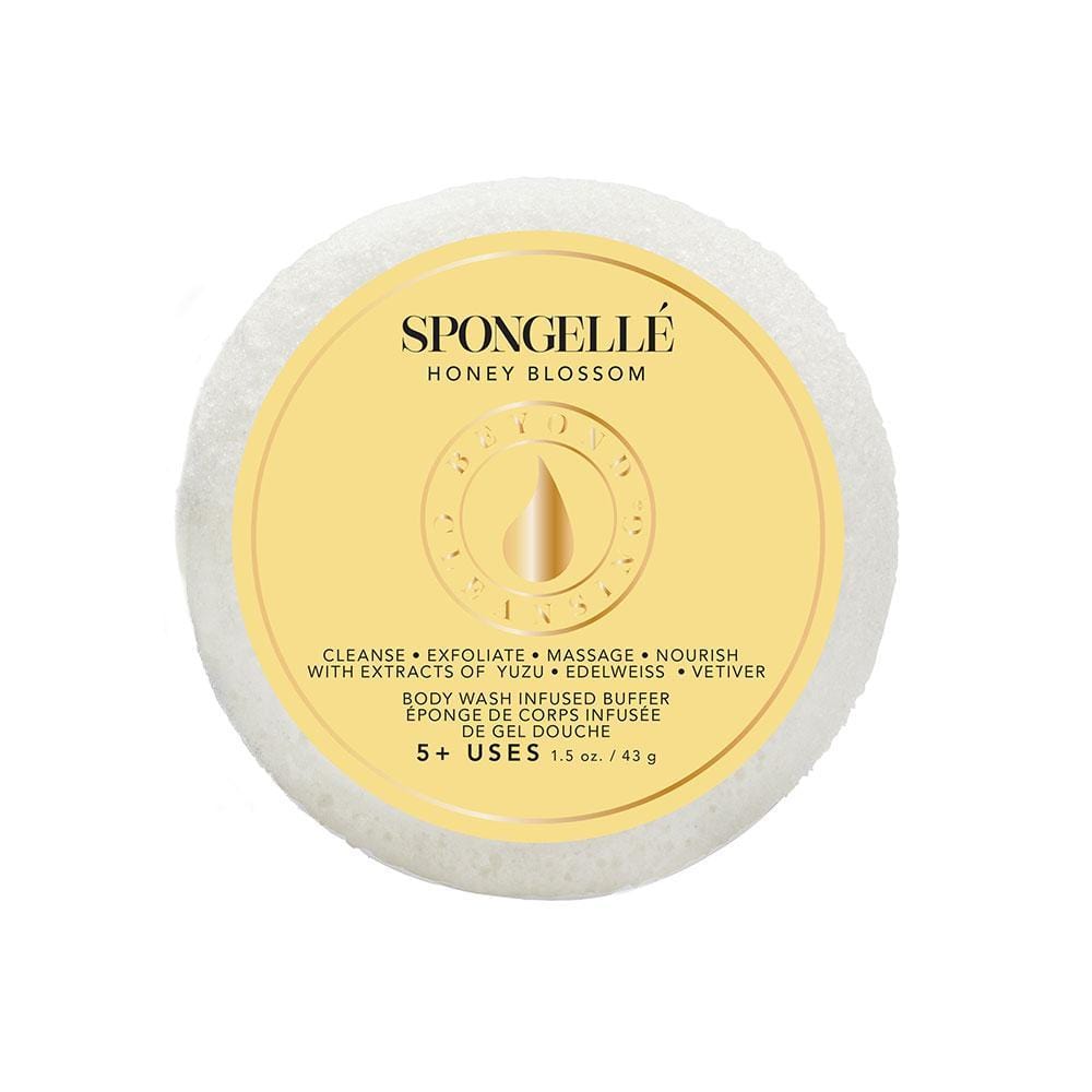 Honey Blossom Body Wash Infused Exfoliating Sponge - Gentle Exfoliation & Deep Cleansing for Soft, Smooth Skin - Perfect for Shower & Bath Time