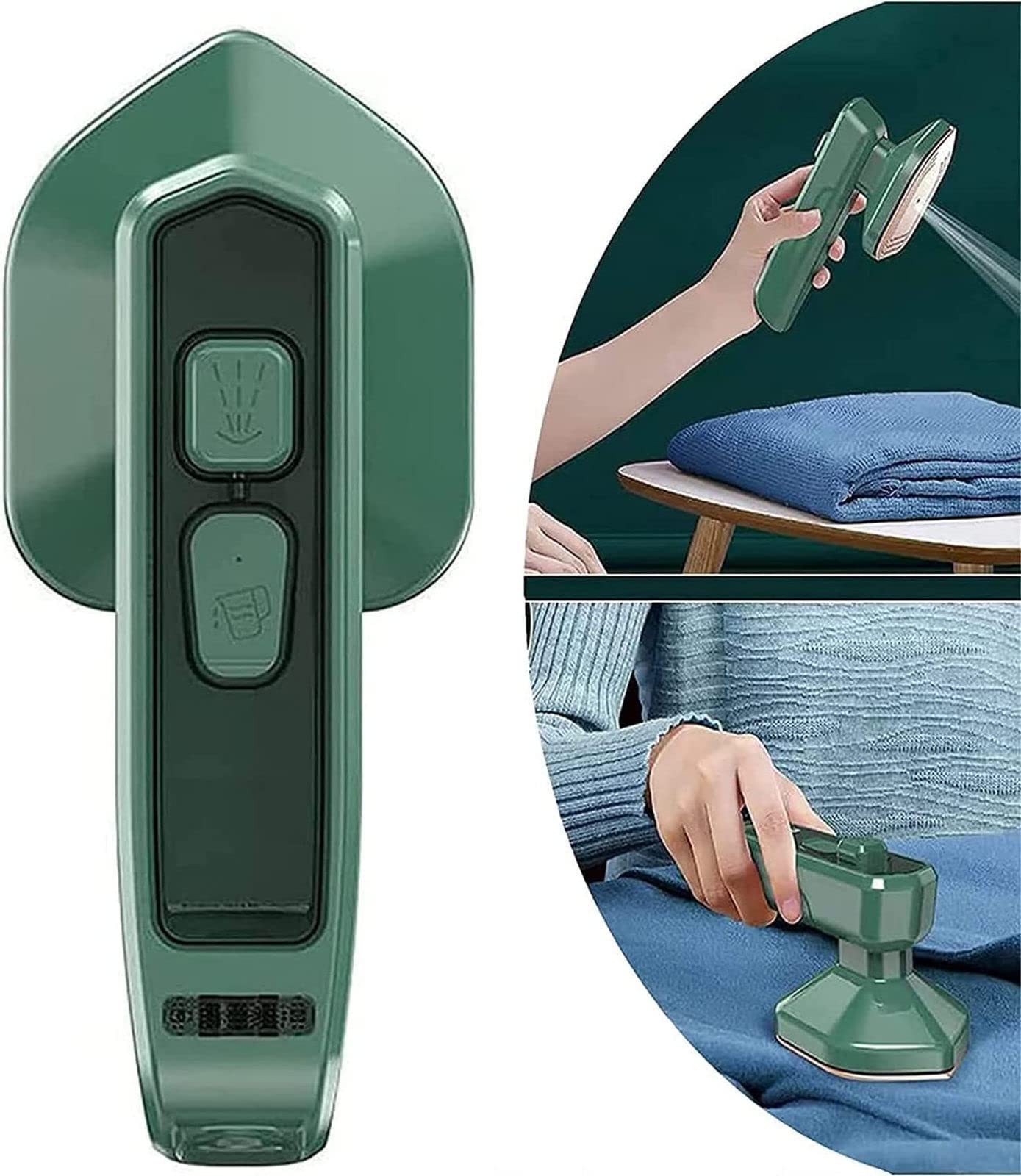 Professional Mini Steam Iron for Clothes - Portable Handheld Fabric Steamer & Garment Wrinkle Remover - Perfect for Home, Travel, Office and Quick Outfit Refresh