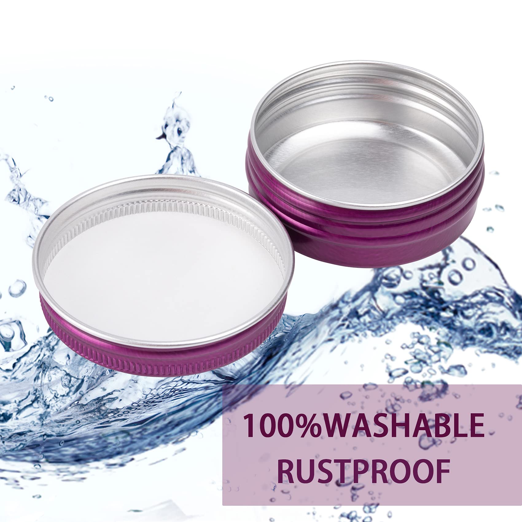 1 oz / 30ml Bulk Screw Top Aluminum Tin Jars with Lids - Airtight Purple Containers for DIY Beauty, Crafts & Travel Essentials (Pack of 12) - Perfect for Lip Balm, Salve, Cream Storage & Small Item Organization