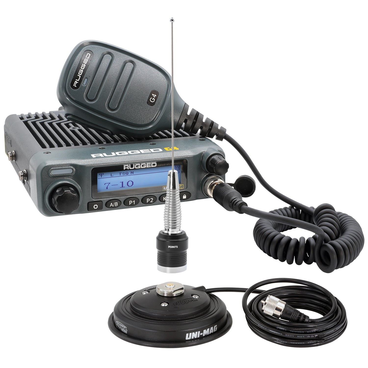 Rambler G4 High Power GMRS Mobile Radio Kit with External Speaker - Long Range Communication for Off-Road, RV & Emergency Preparedness