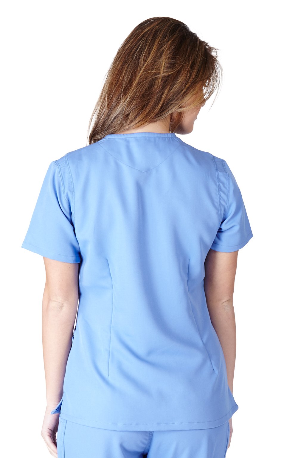 Ultra Soft Women's Two Pocket Scrub Top - Comfortable Ceil Blue Medical Uniform for Nurses & Healthcare Professionals | Perfect for Hospital Shifts & Clinical Work