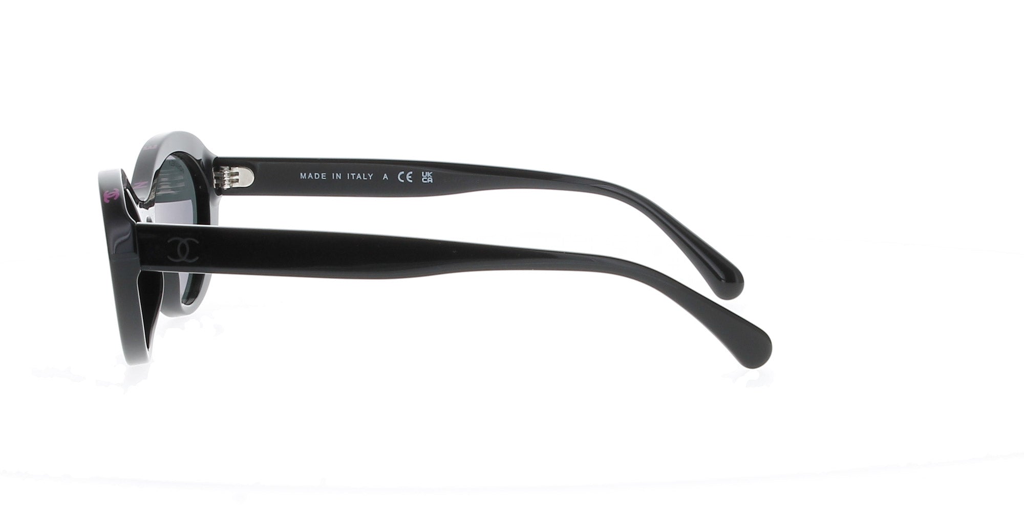 Chanel Oval Black with Pink Sunglasses - Luxury Designer Shades for Women - Perfect for Beach, Driving & Fashion Outfits