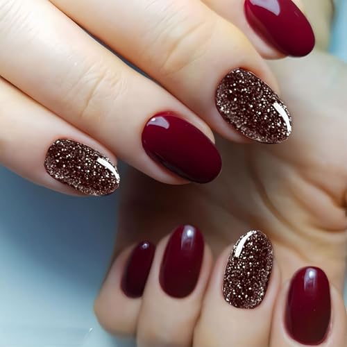09.Red Glitter Almond