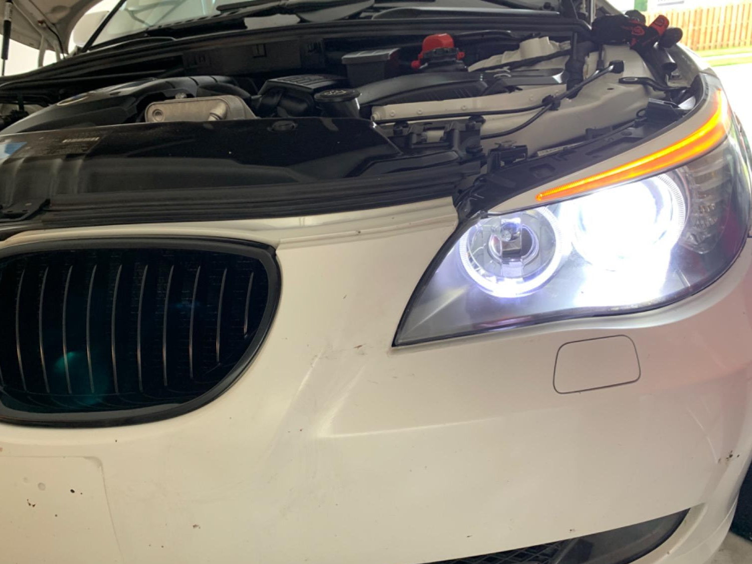 20W CREE LED BMW Angel Eyes Halo Ring Bulbs - Compatible with BMW E60 E61 LCI Halogen Trim - Upgrade Headlight Rings for Enhanced Night Driving & Custom Styling