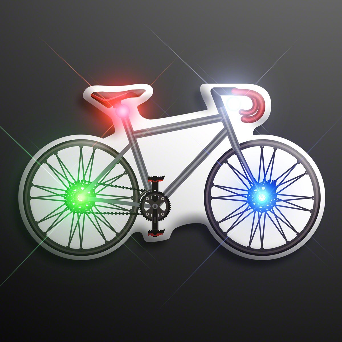 5 Pack LED Bicycle Safety Lights - Bright Flashing Lapel Pins for Night Cycling, Running, Hiking & Outdoor Activities