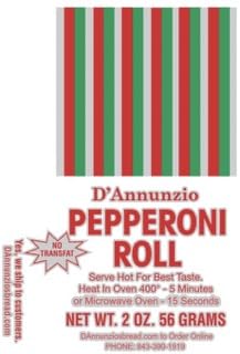 D'Annunzio's Italian Pepperoni Rolls - 12 Pack | Authentic Italian Bread Stuffed with Spicy Pepperoni | Perfect for Parties, Lunches & On-the-Go Snacks