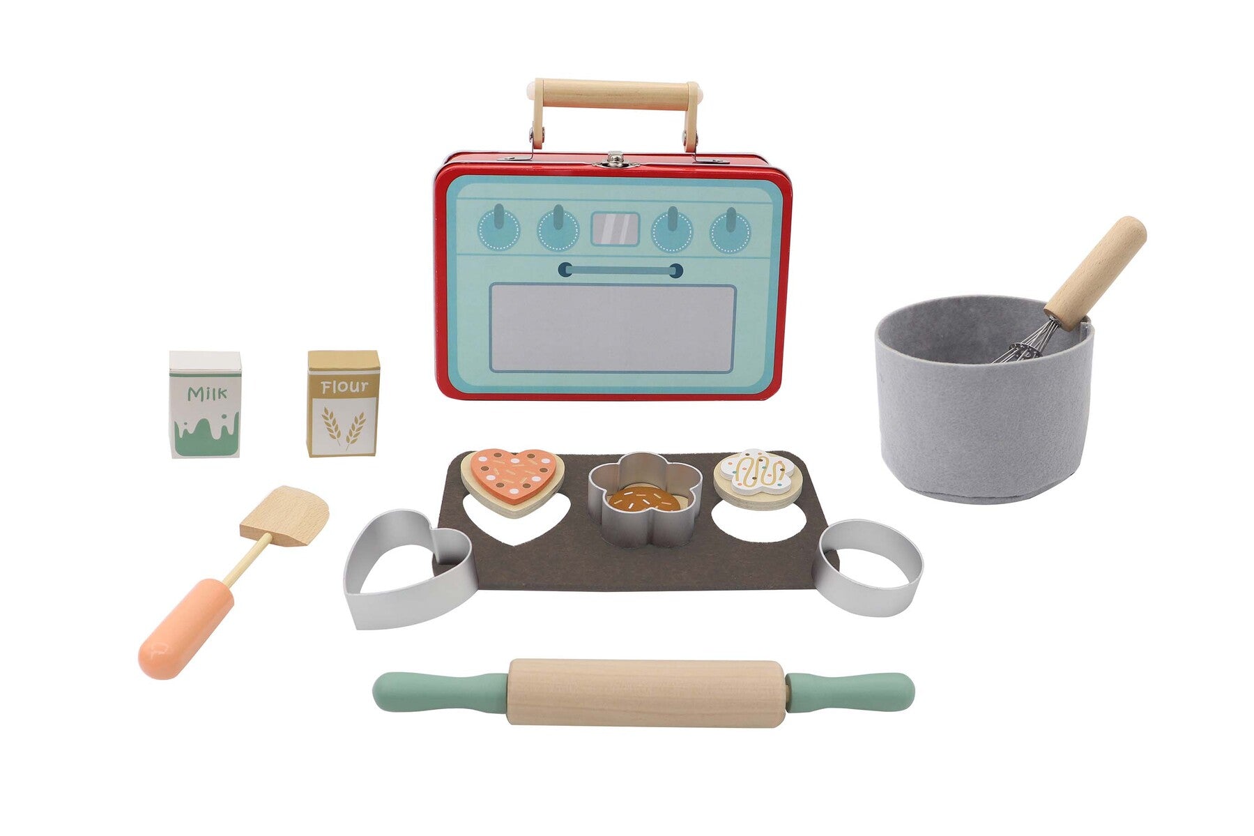 Kaper Kidz Baking Playset in Tin Case - Pretend Play Kitchen Toy for Kids, Fun Baking Set for Toddlers & Children - Perfect for Role Play, Birthday Gifts & Educational Playtime