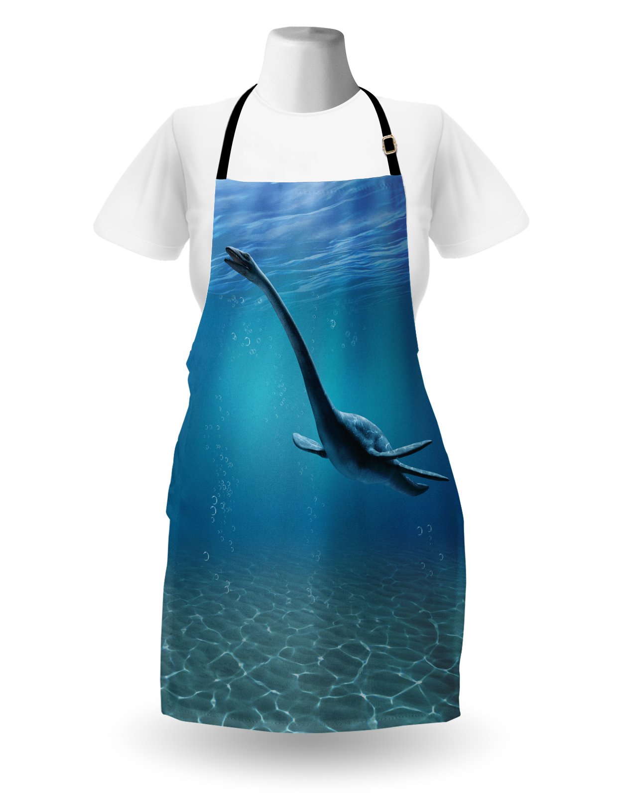 Ambesonne Stylish Printed Apron for Cooking, Baking & Grilling - Perfect for Indoor & Outdoor Kitchen Use, BBQ Parties & Holiday Gifts