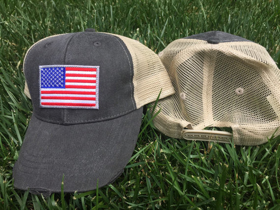 USA Flag Mesh Trucker Hat Snapback - Patriotic Adjustable Baseball Cap for Men & Women - Perfect for 4th of July, BBQ, Outdoor Sports & Casual Wear
