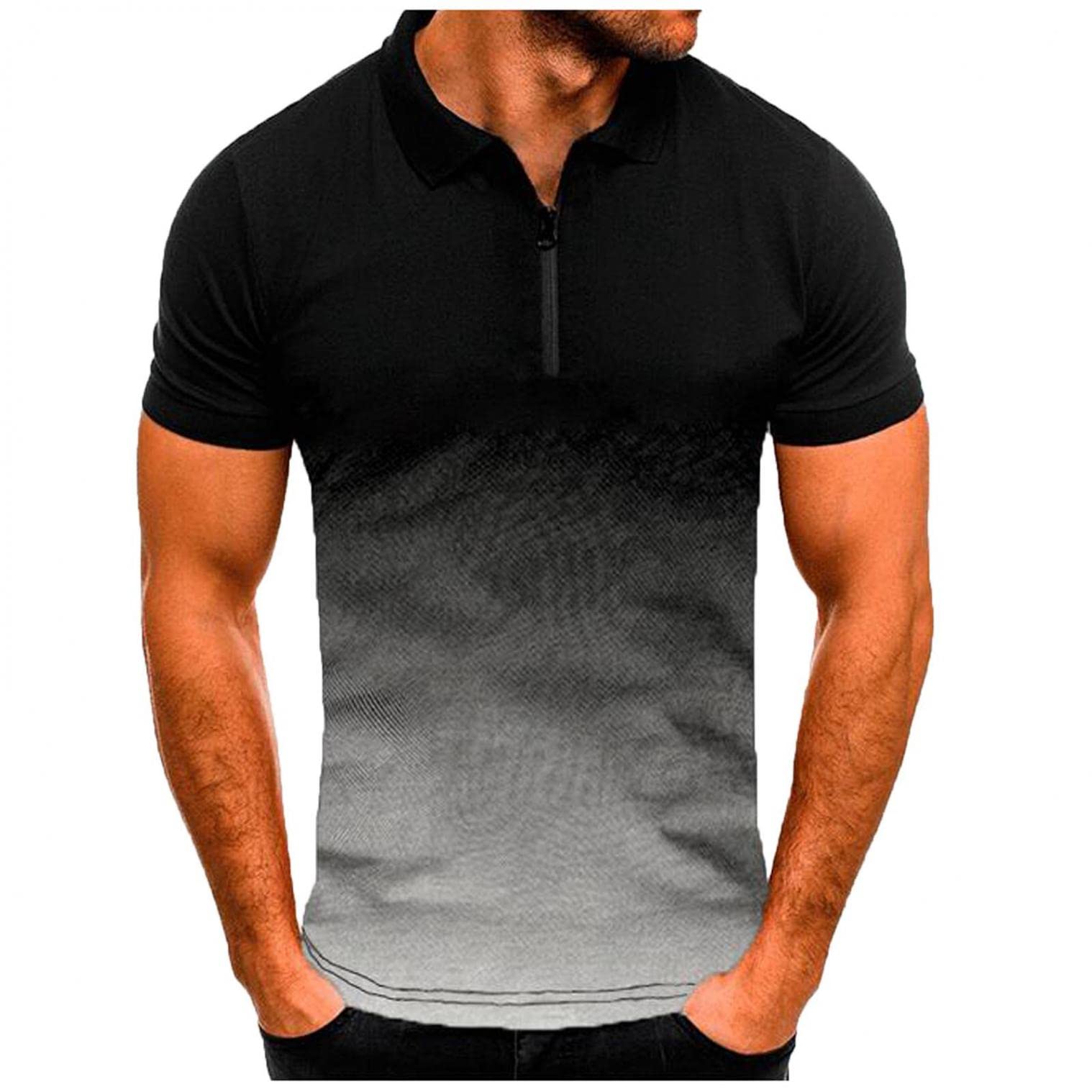 **Men's Polo T-Shirts - Casual Short Sleeve Henley & Crew Neck Shirts for Workout & Gym - Comfortable Tees for Everyday Wear**