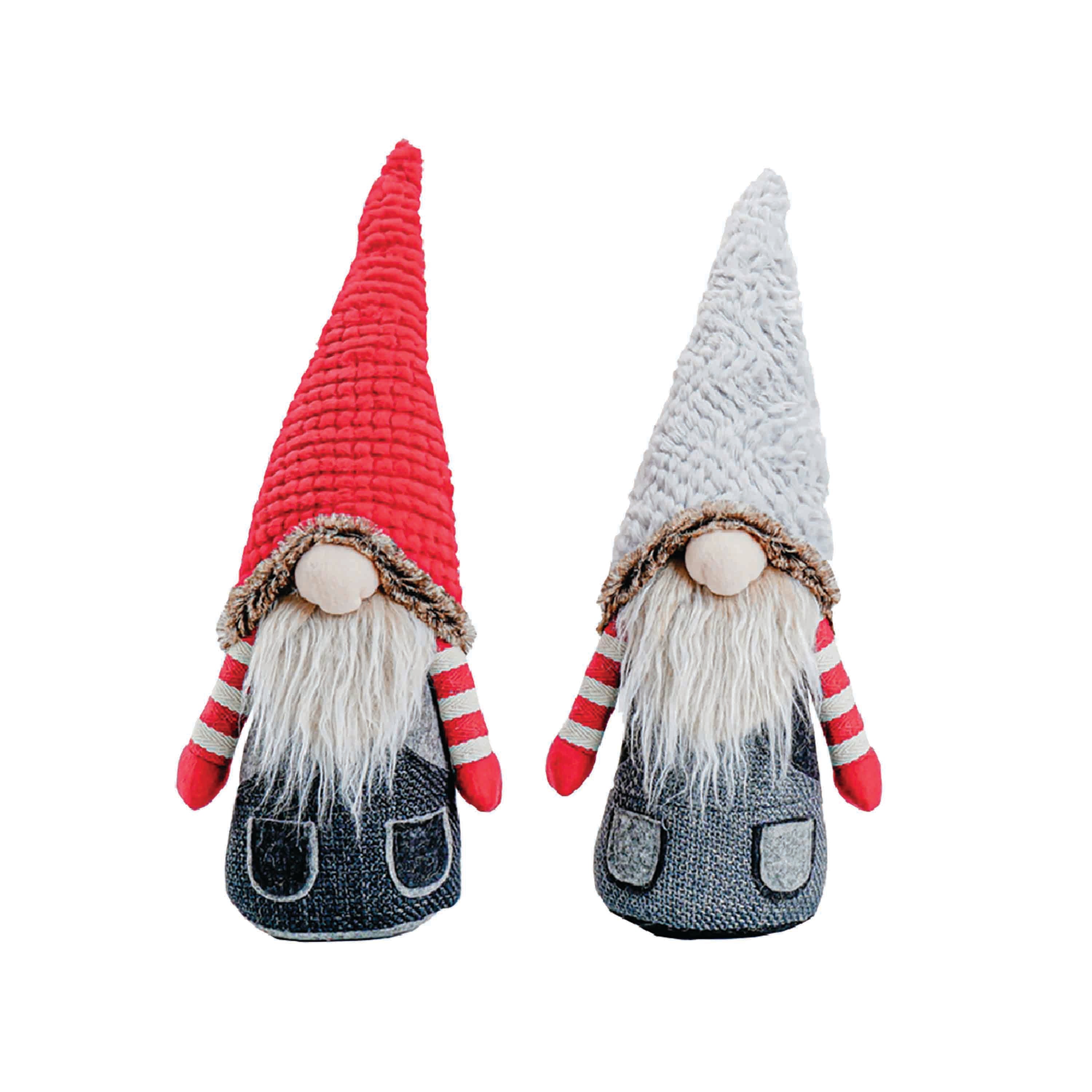 Denim Gnomes Set of 2 - Cute Garden Decor for Outdoor & Indoor Use - Perfect for Patio, Lawn, and Home Decoration
